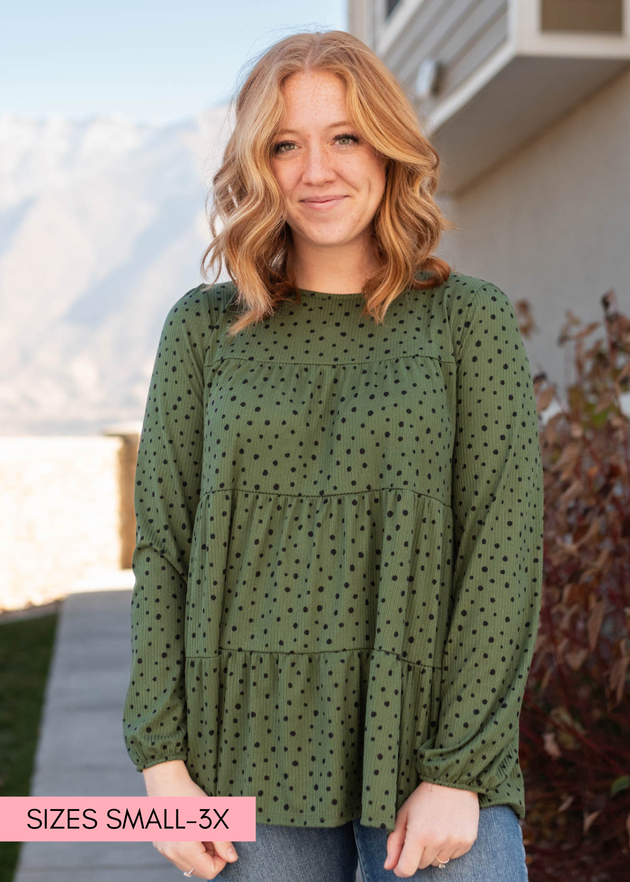 Hattie Olive Tiered Top