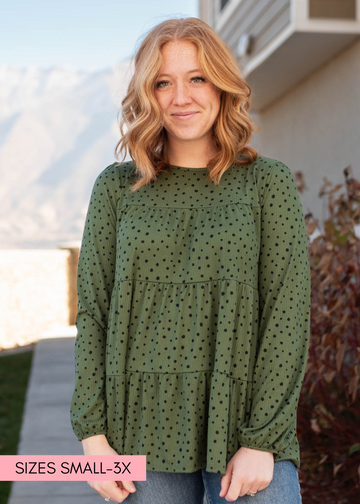 Hattie Olive Tiered Top