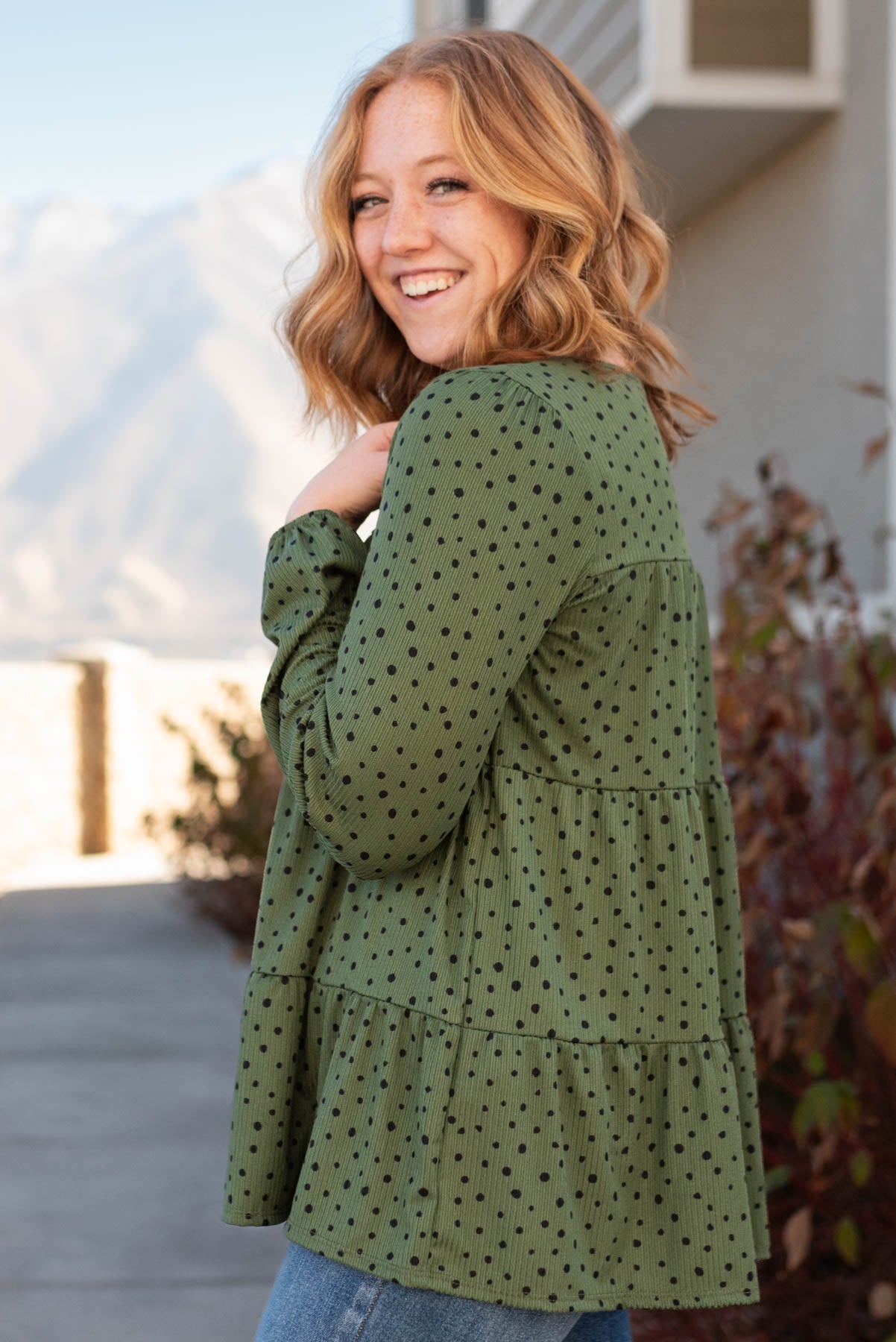 Hattie Olive Tiered Top