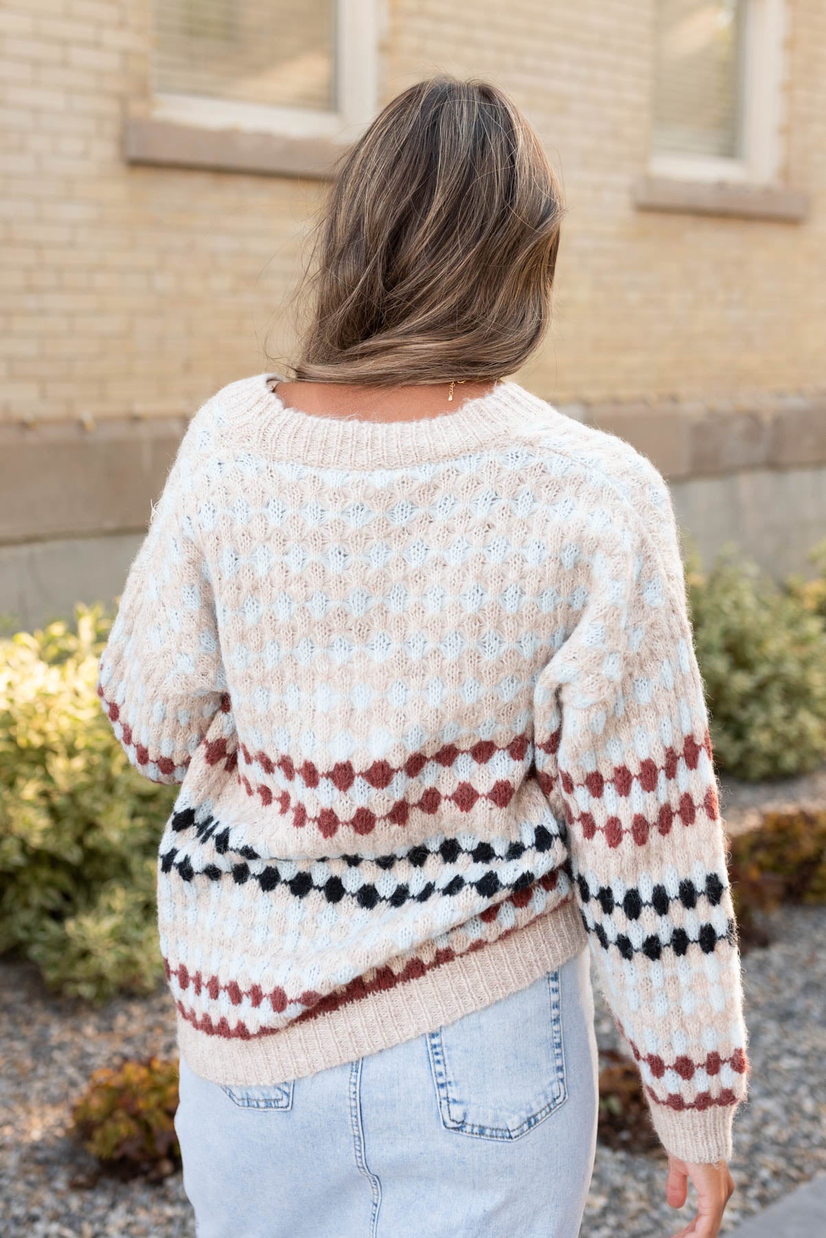Hattie Taupe Pattern Cardigan