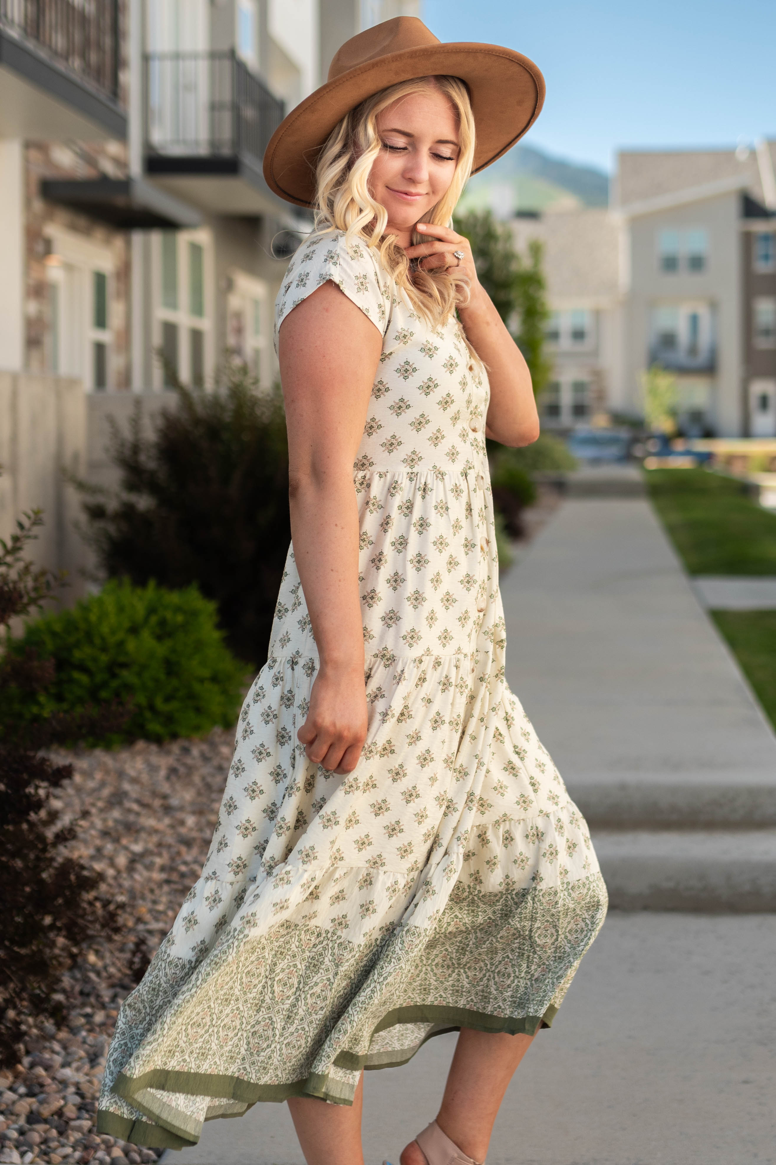 Heather Olive Dress