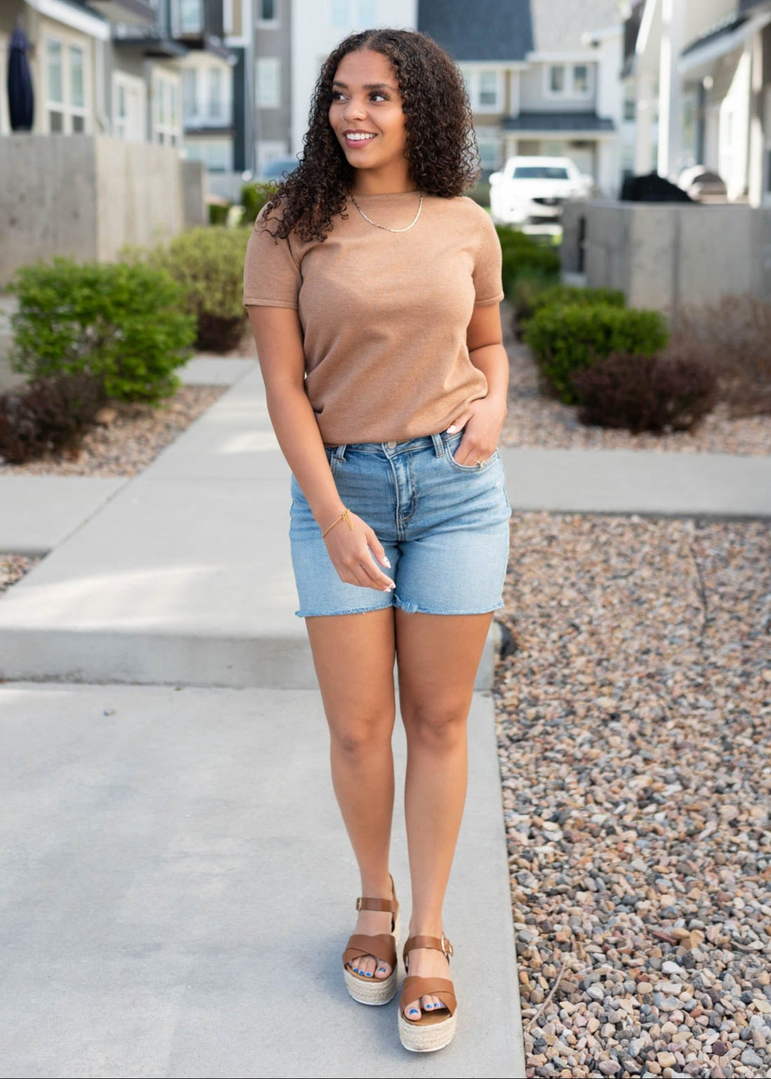 Hermione Brown Knit Top