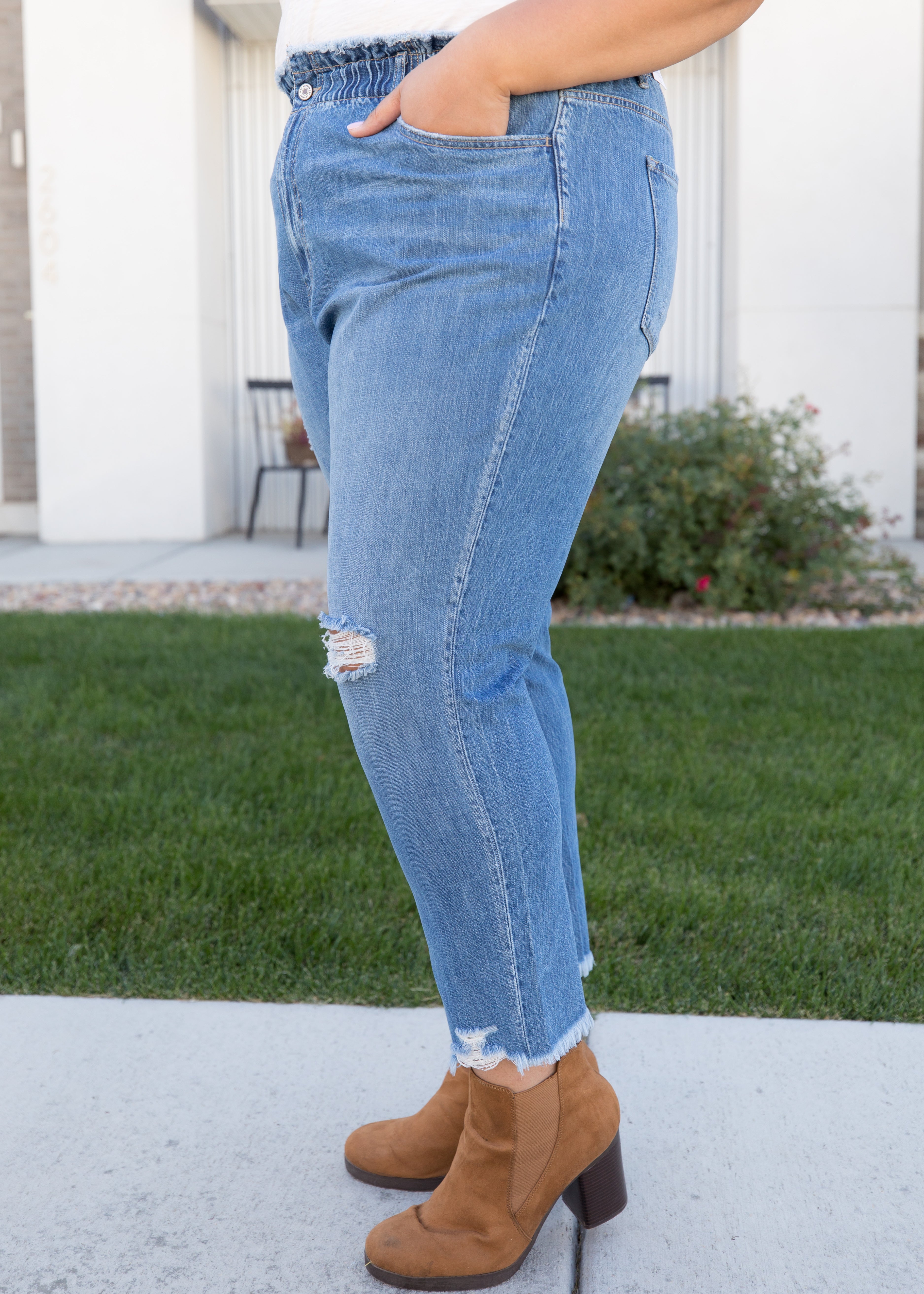 Hilton Medium Wash High Rise Mom Jeans
