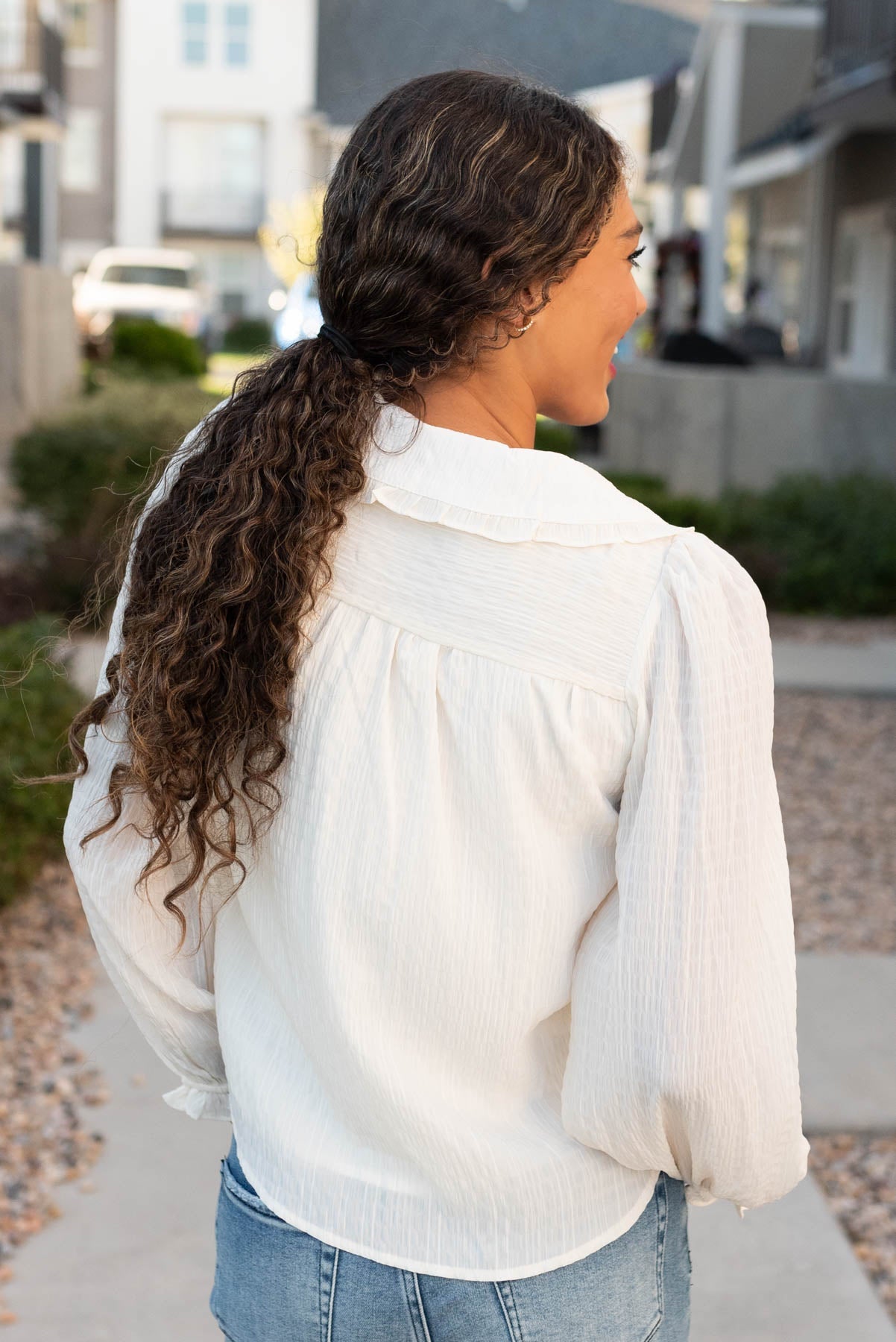 Hope Cream Long Sleeve Top