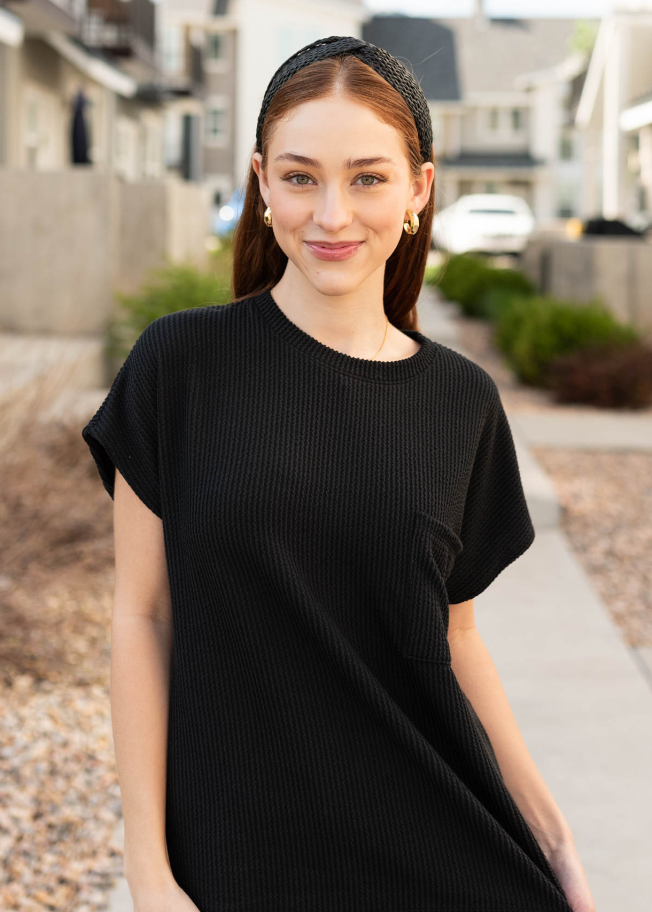Idda Black Ribbed Top