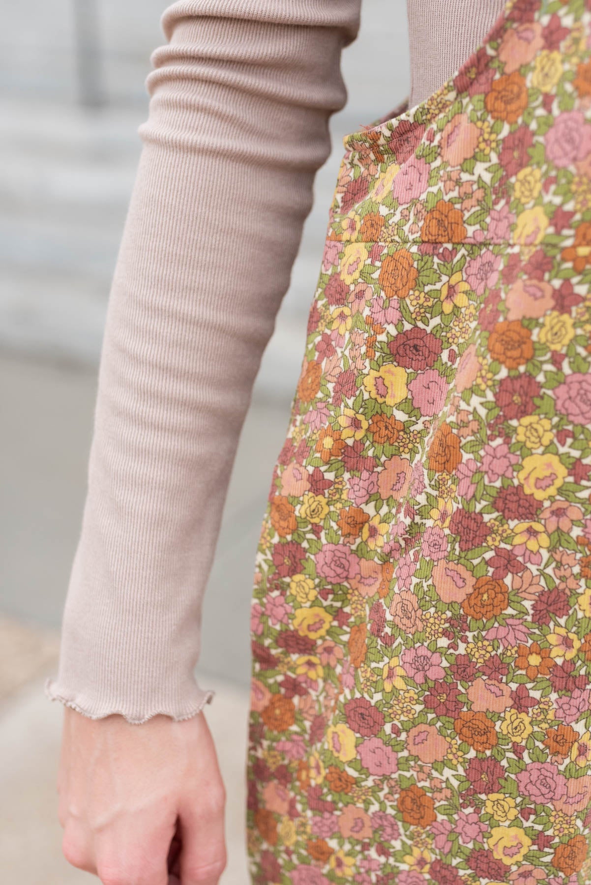 Irena Marsala Floral Overalls