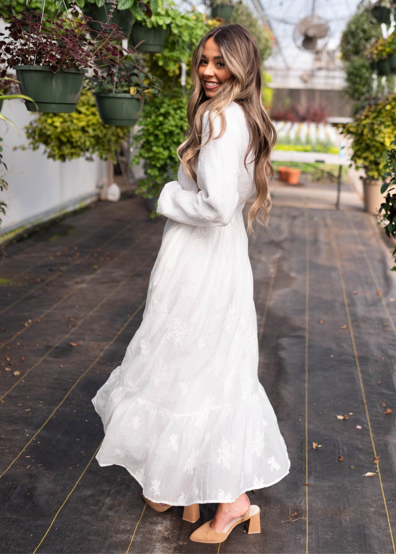 Irene Embroidered White Dress