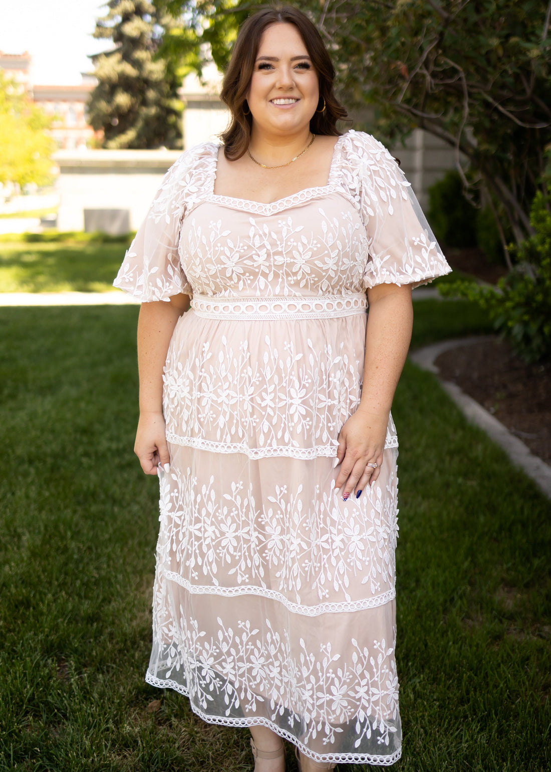 Irene Ivory Lace Dress