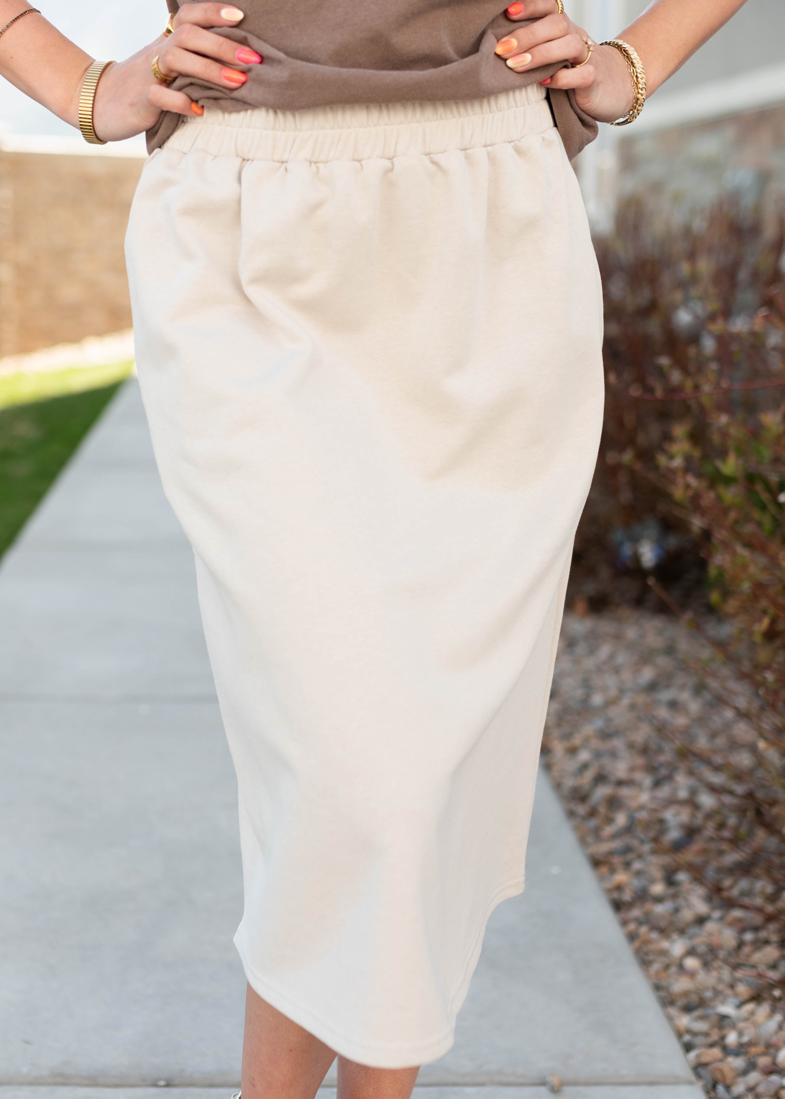 Isabel Natural Jersey Skirt