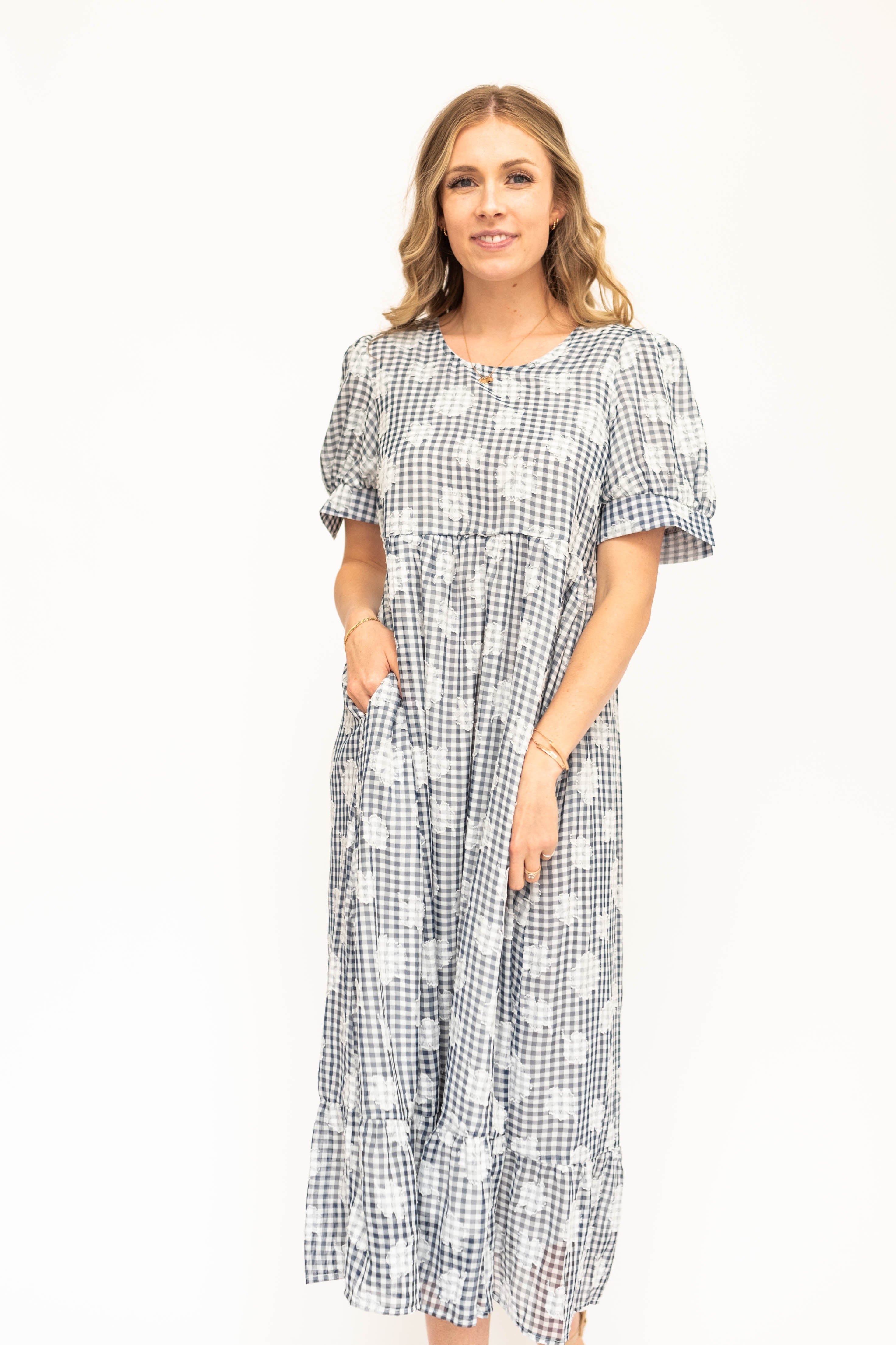 Isabel Navy Dress