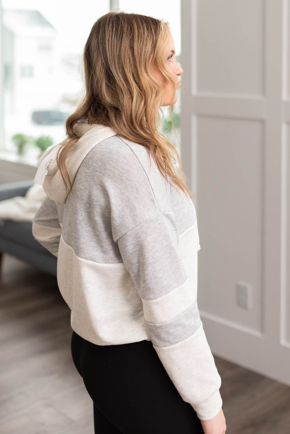 Iyanna Grey Block Hoodie
