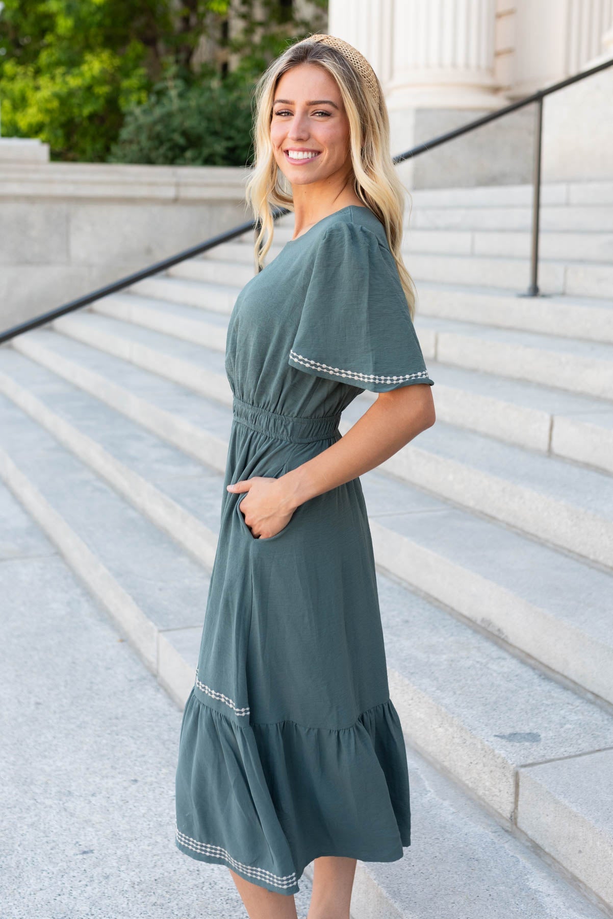 Izzy Jade Embroidered Dress