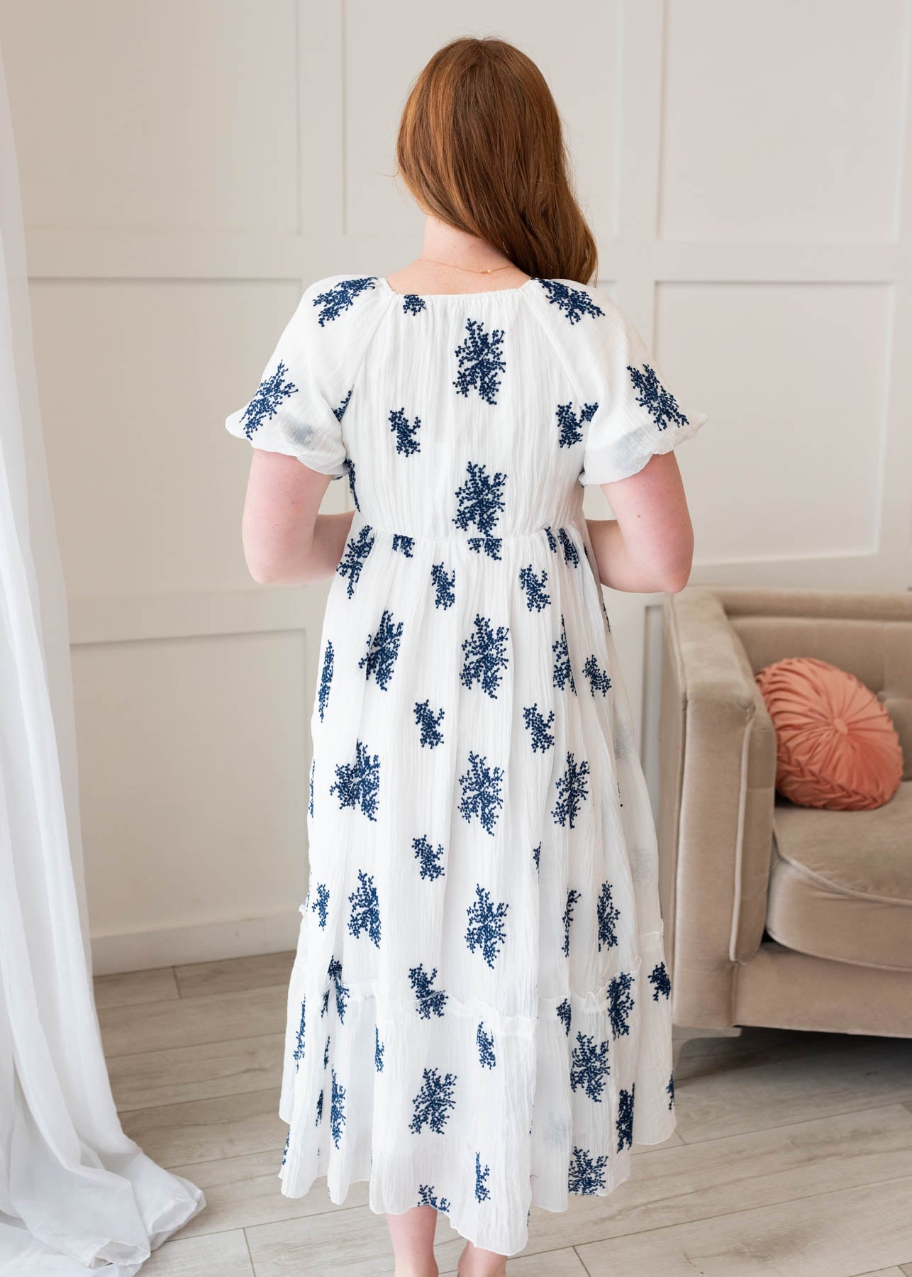 Jacie Ivory Embroidered Dress