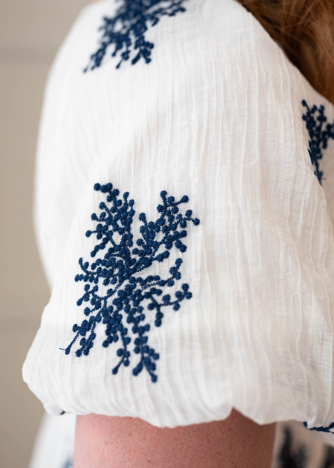 Jacie Ivory Embroidered Dress