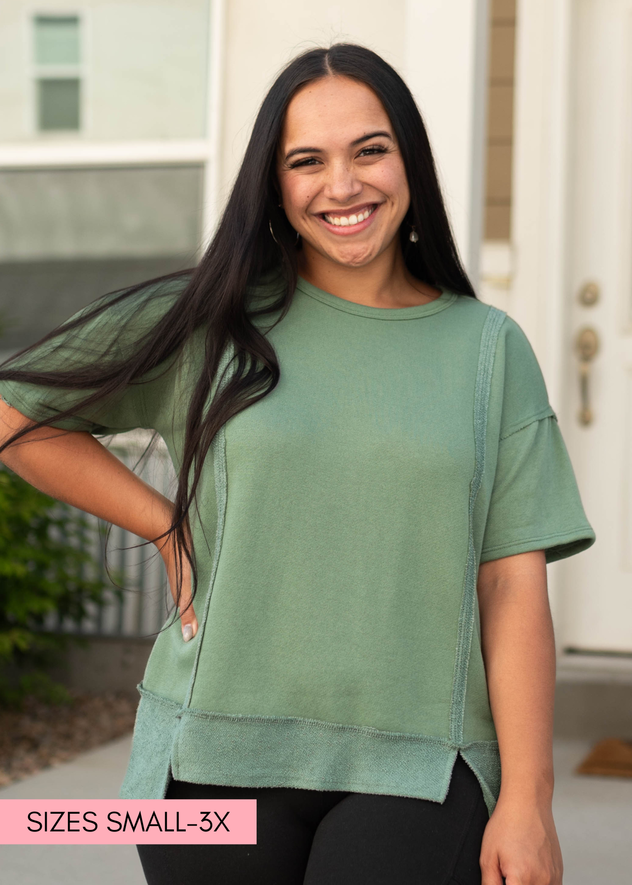 Jacqueline Olive Top
