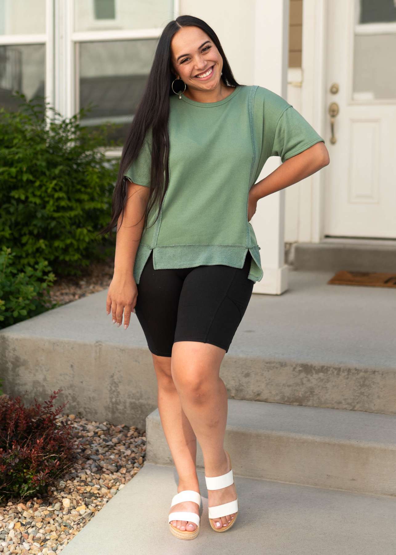 Jacqueline Olive Top