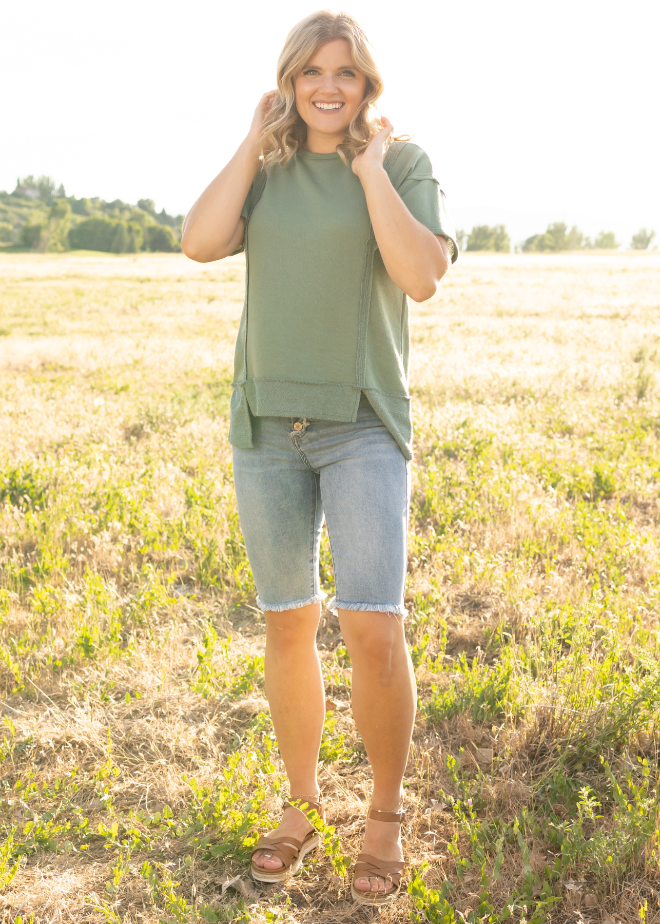 Jacqueline Olive Top