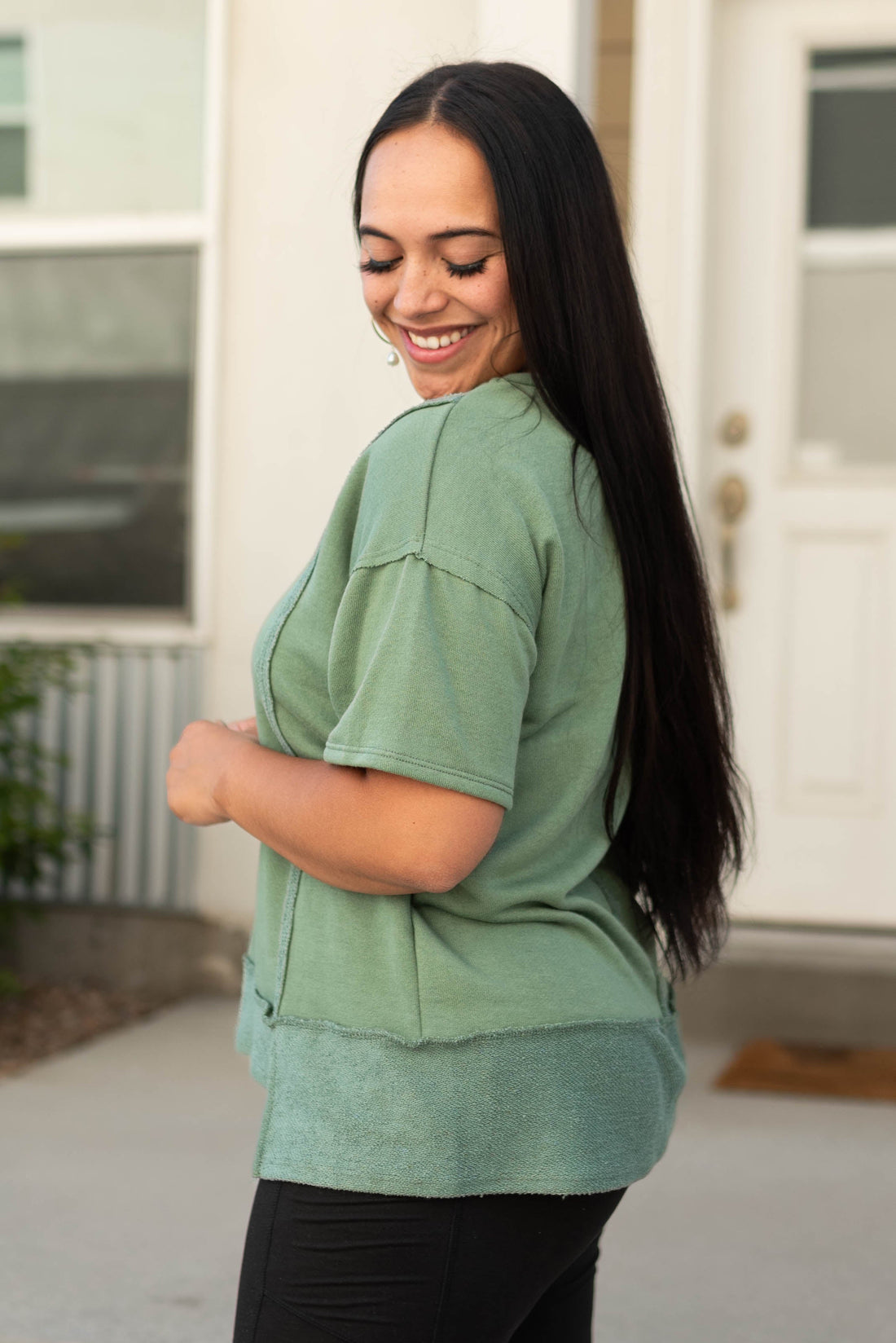 Jacqueline Olive Top