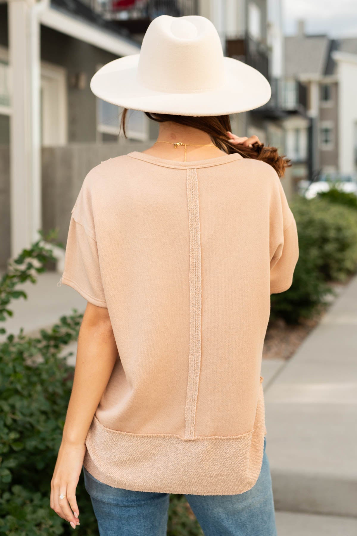 Jacqueline Taupe Top