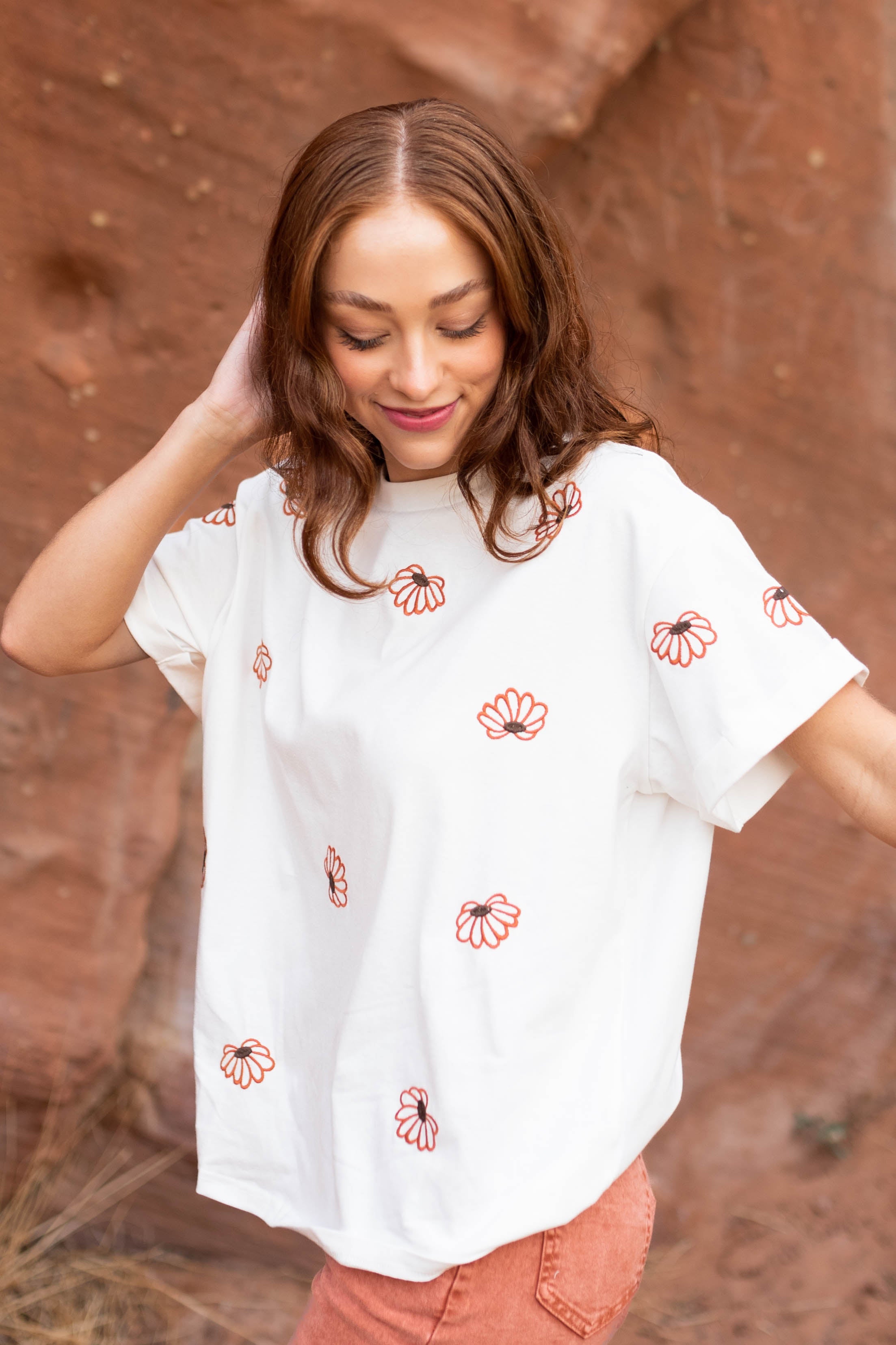 Jamie Ivory Floral Top