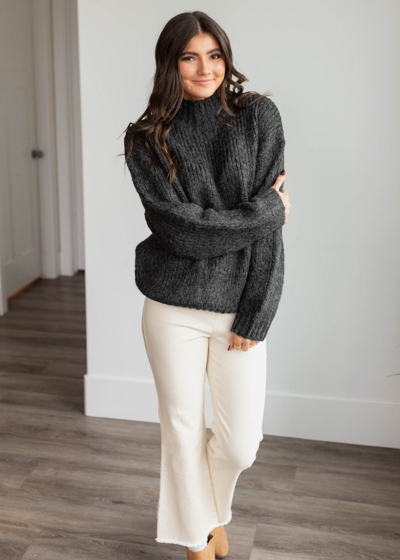Janalyn Black Knit Sweater