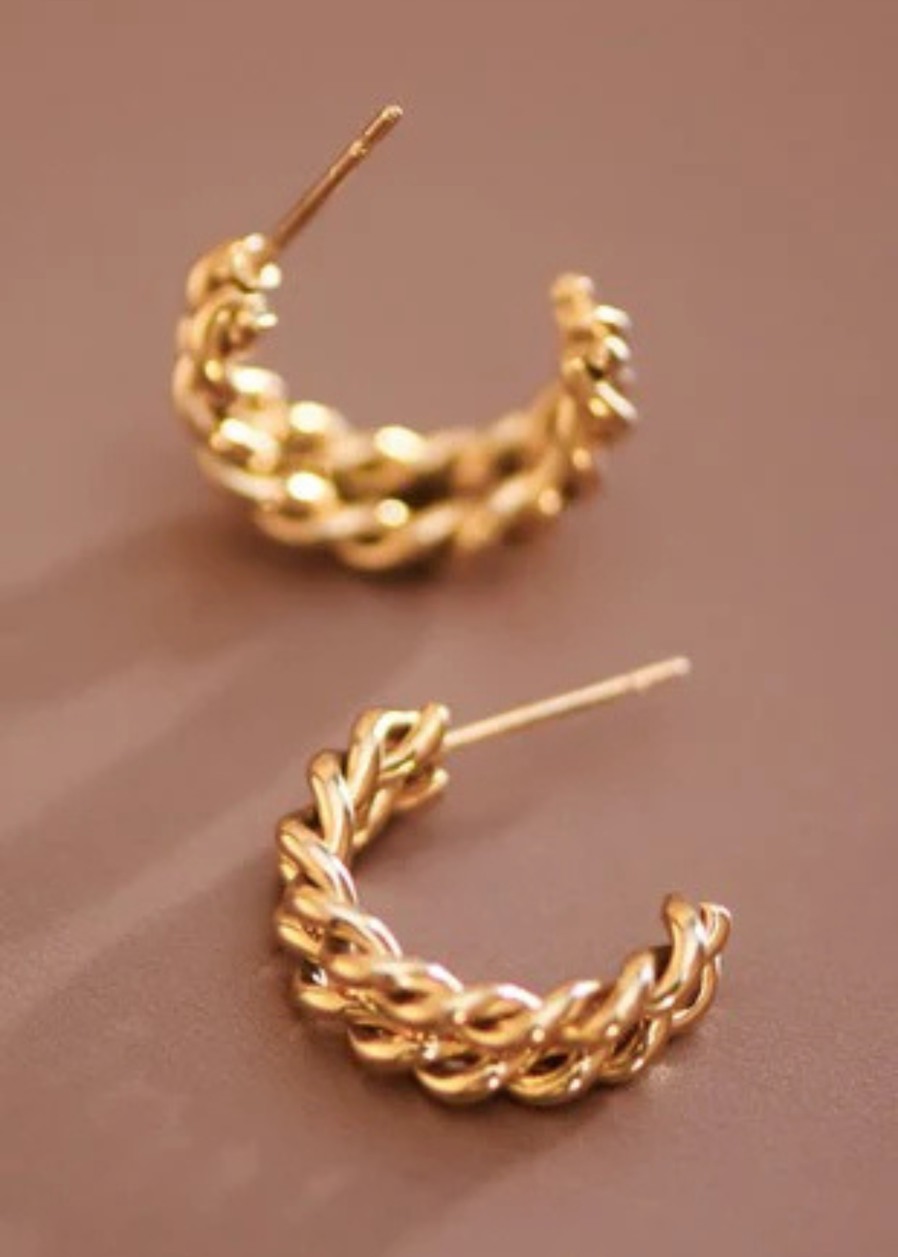 Janna Gold Twist Earrings