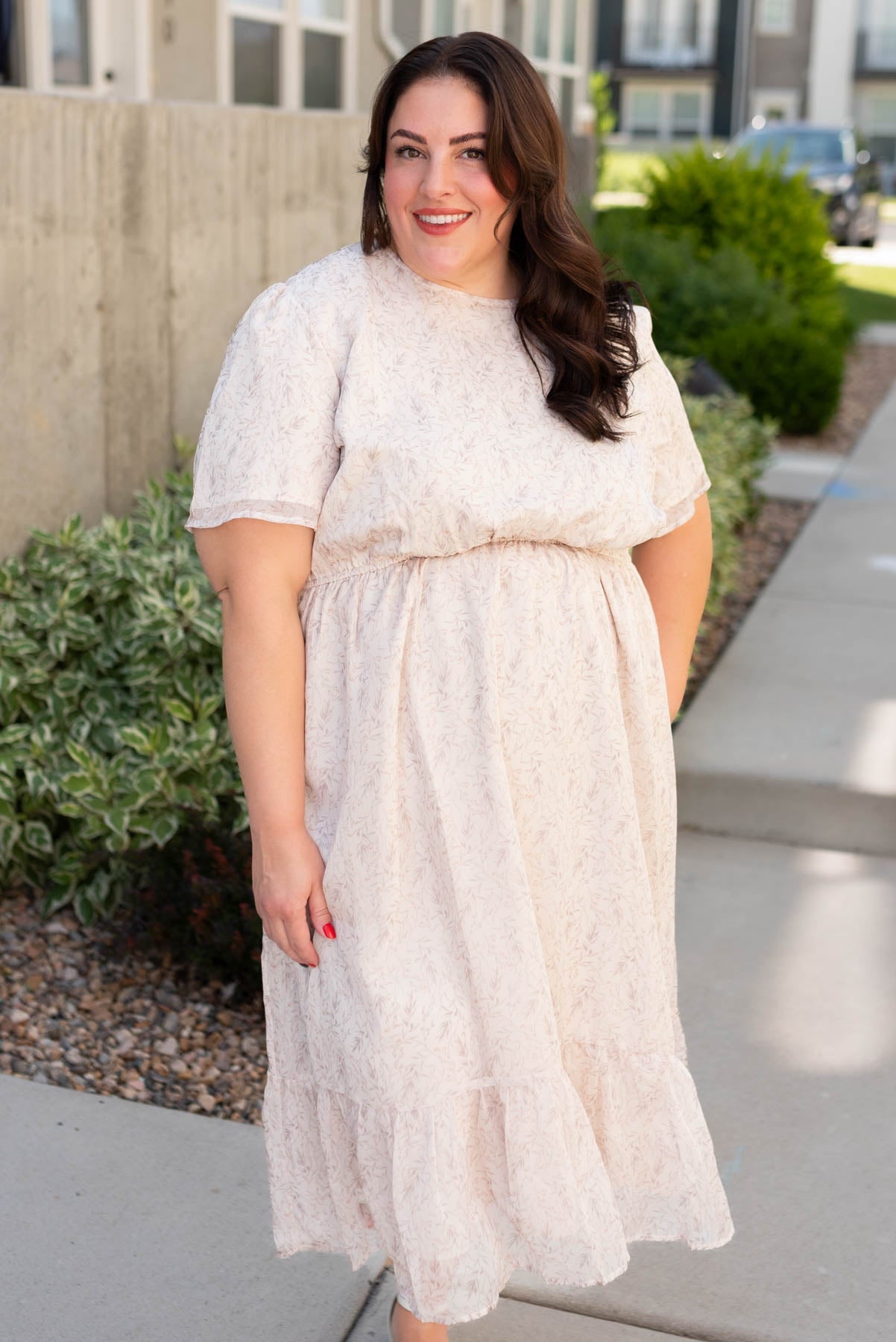 Jasmine Beige Floral Dress