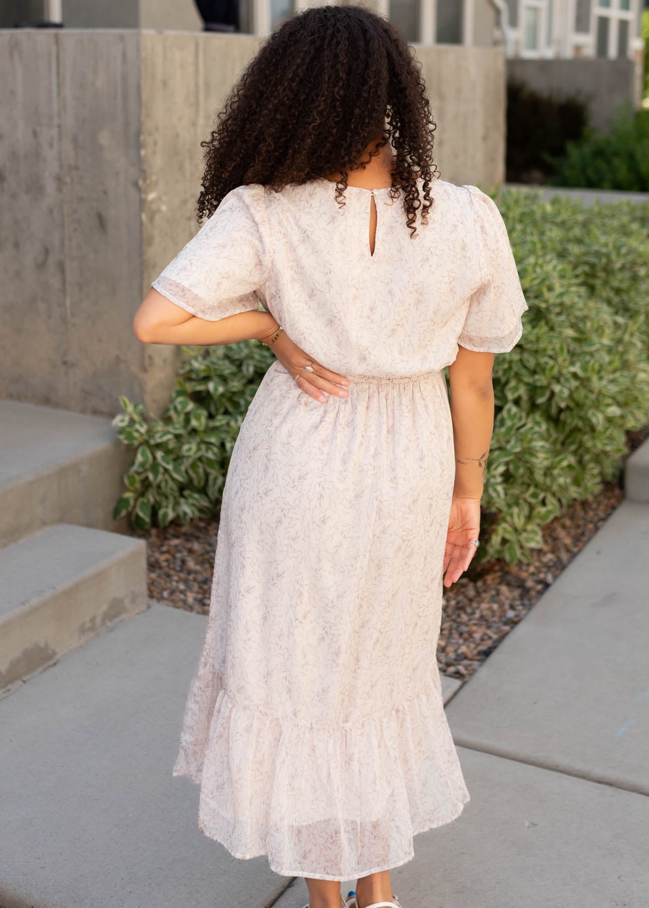 Jasmine Beige Floral Dress
