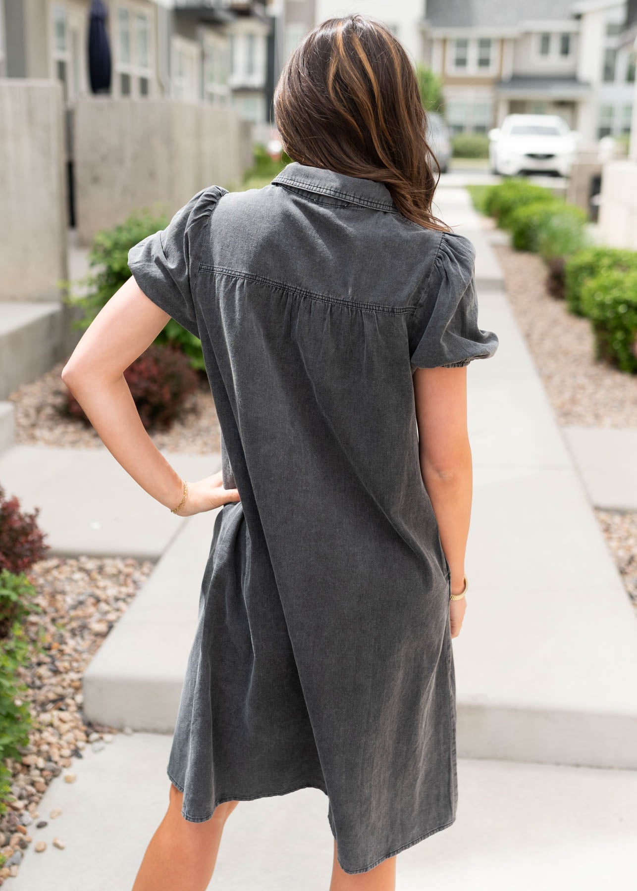 Jaycee Black Button Down Dress