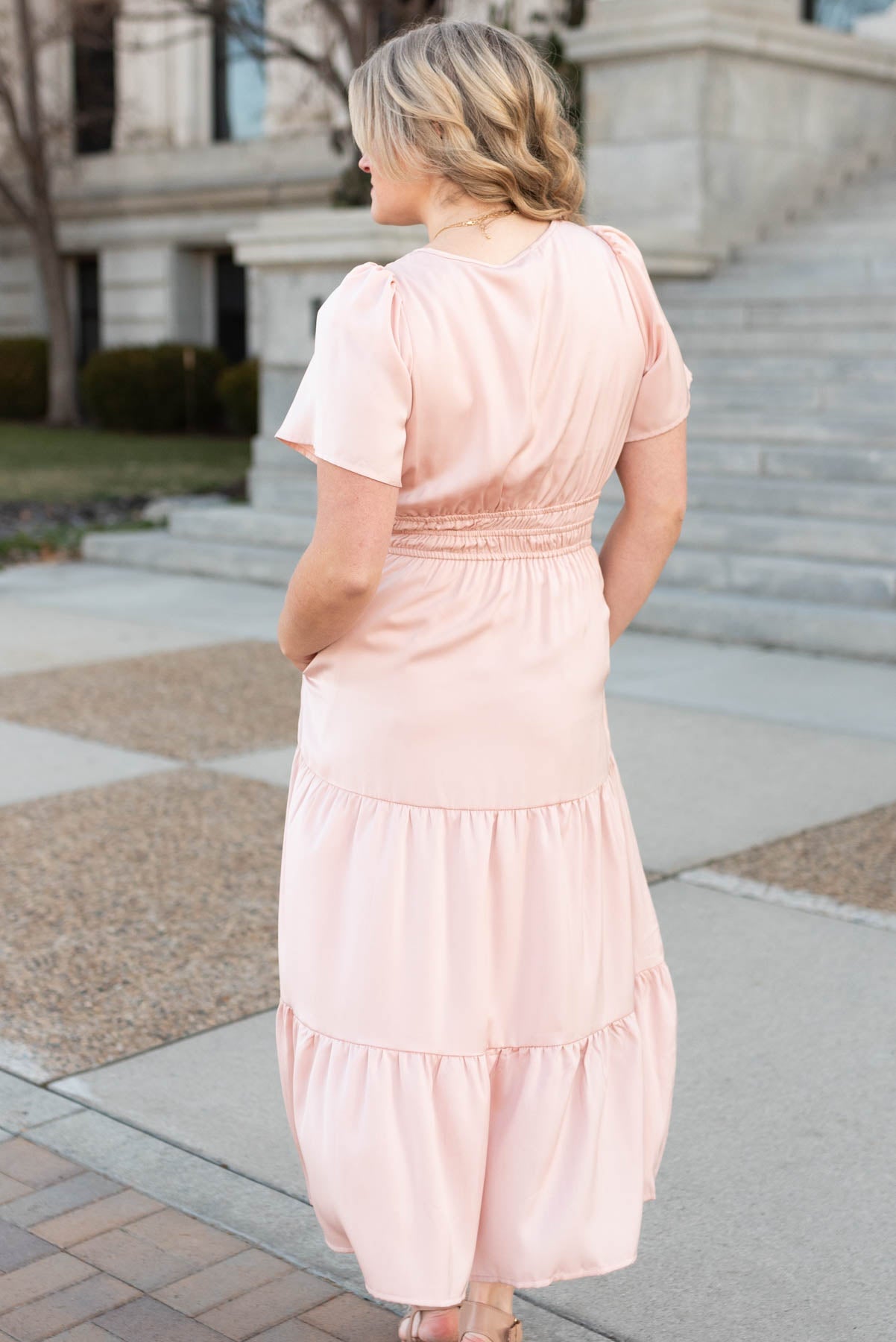 Jaycee Blush Tiered Dress
