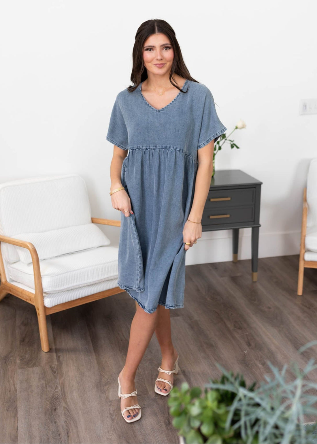 Jayda Denim Blue Dress