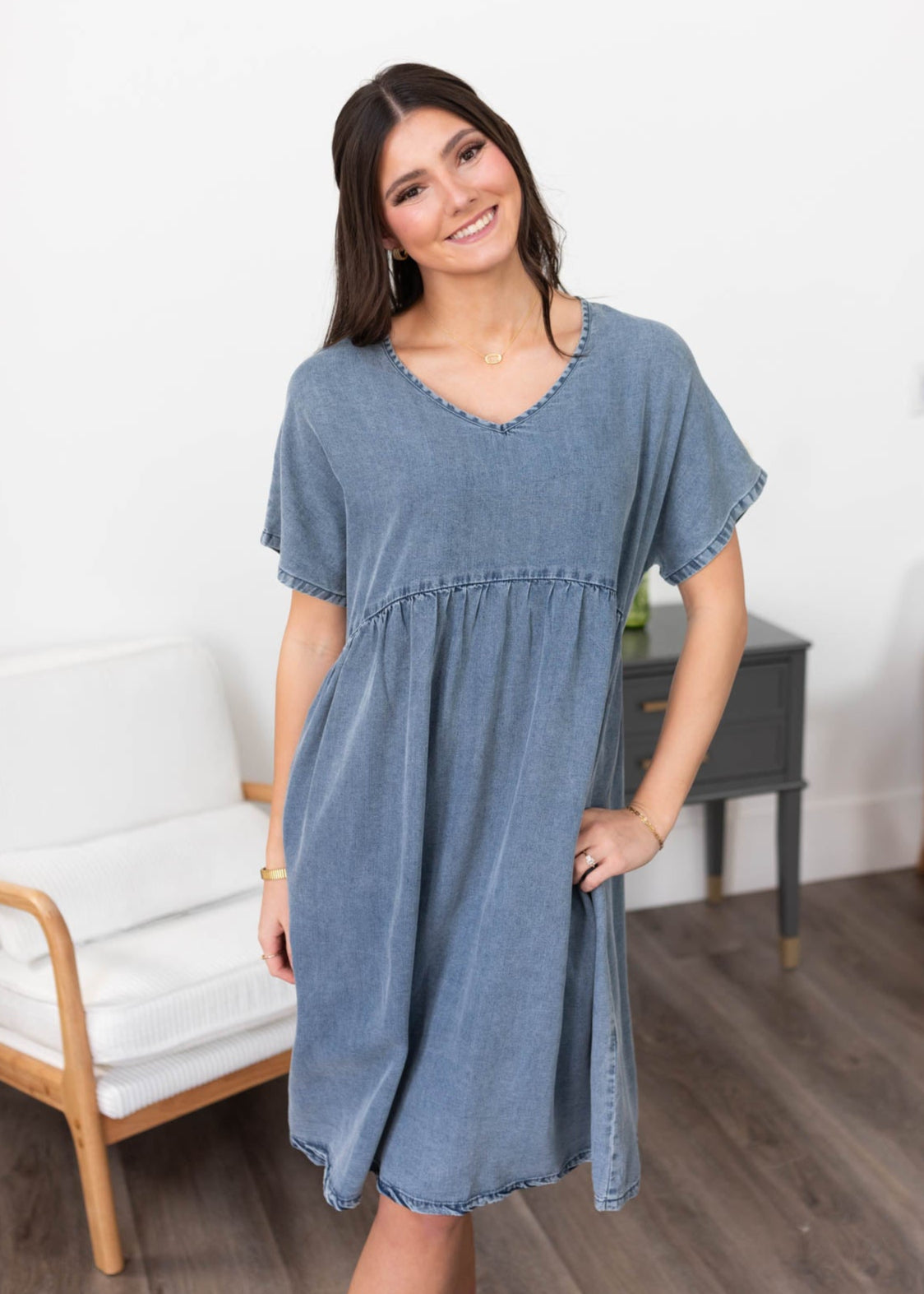 Jayda Denim Blue Dress