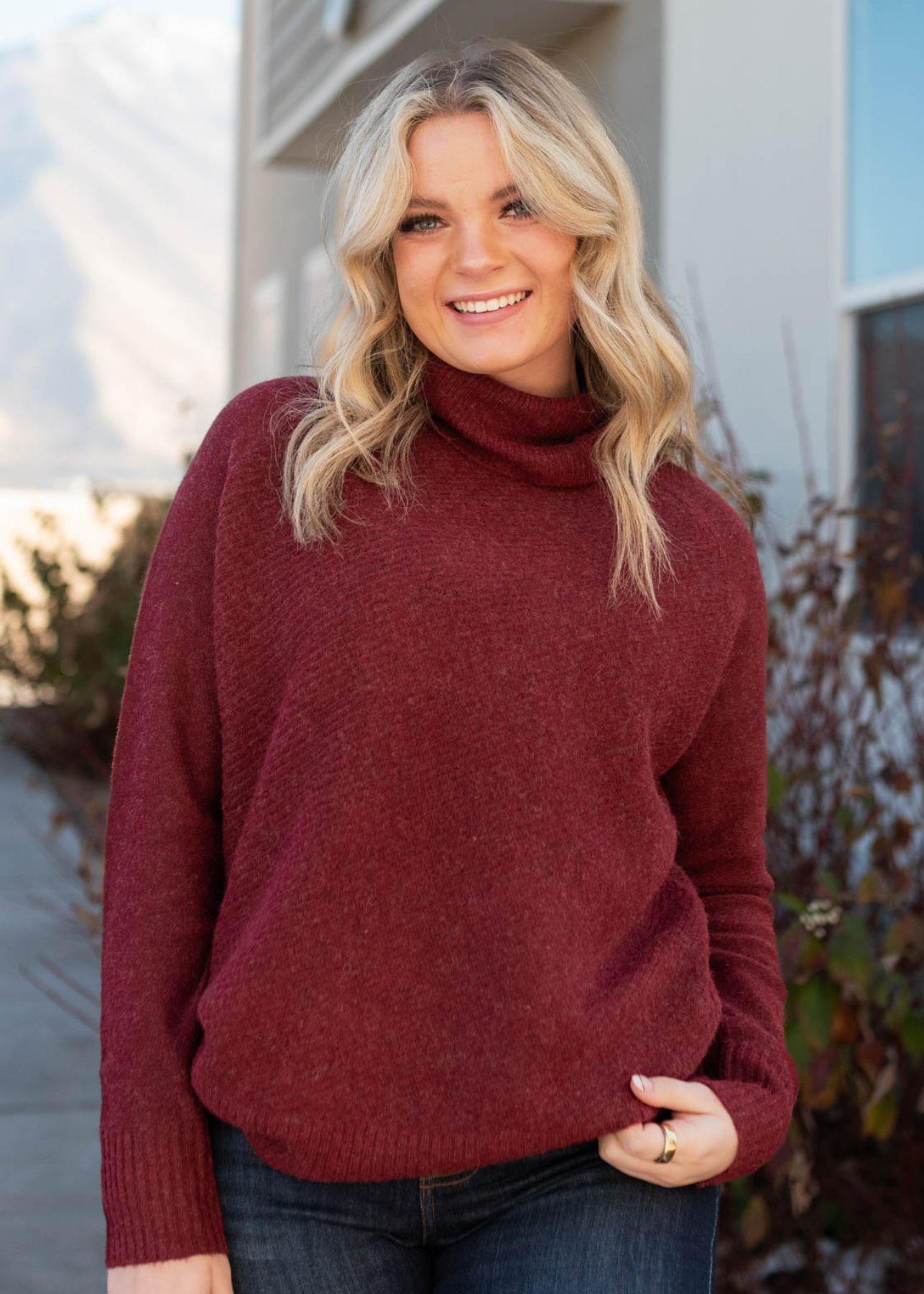 Jaylene Burgundy Sweater