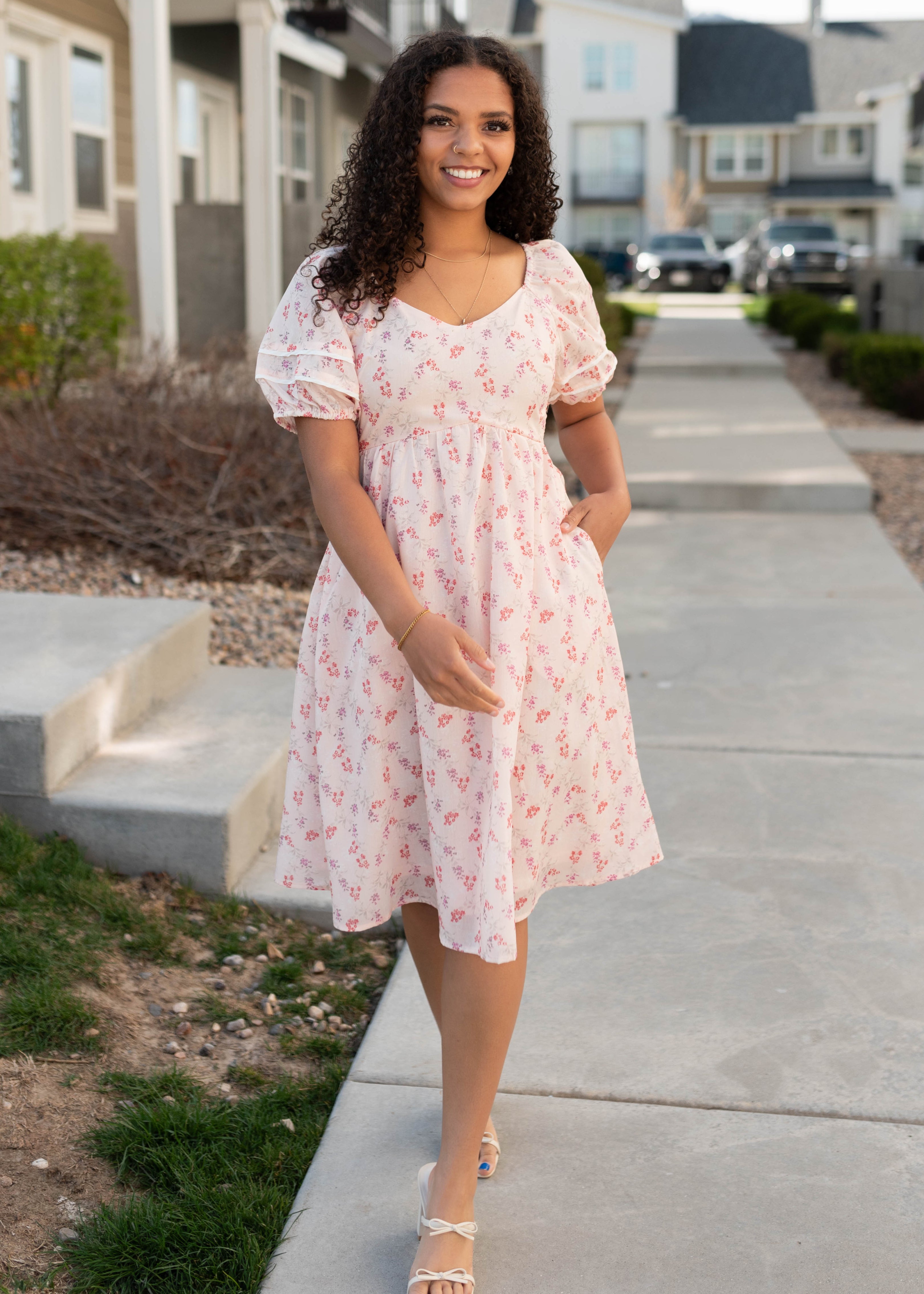 Jaysha Blush Floral Dress