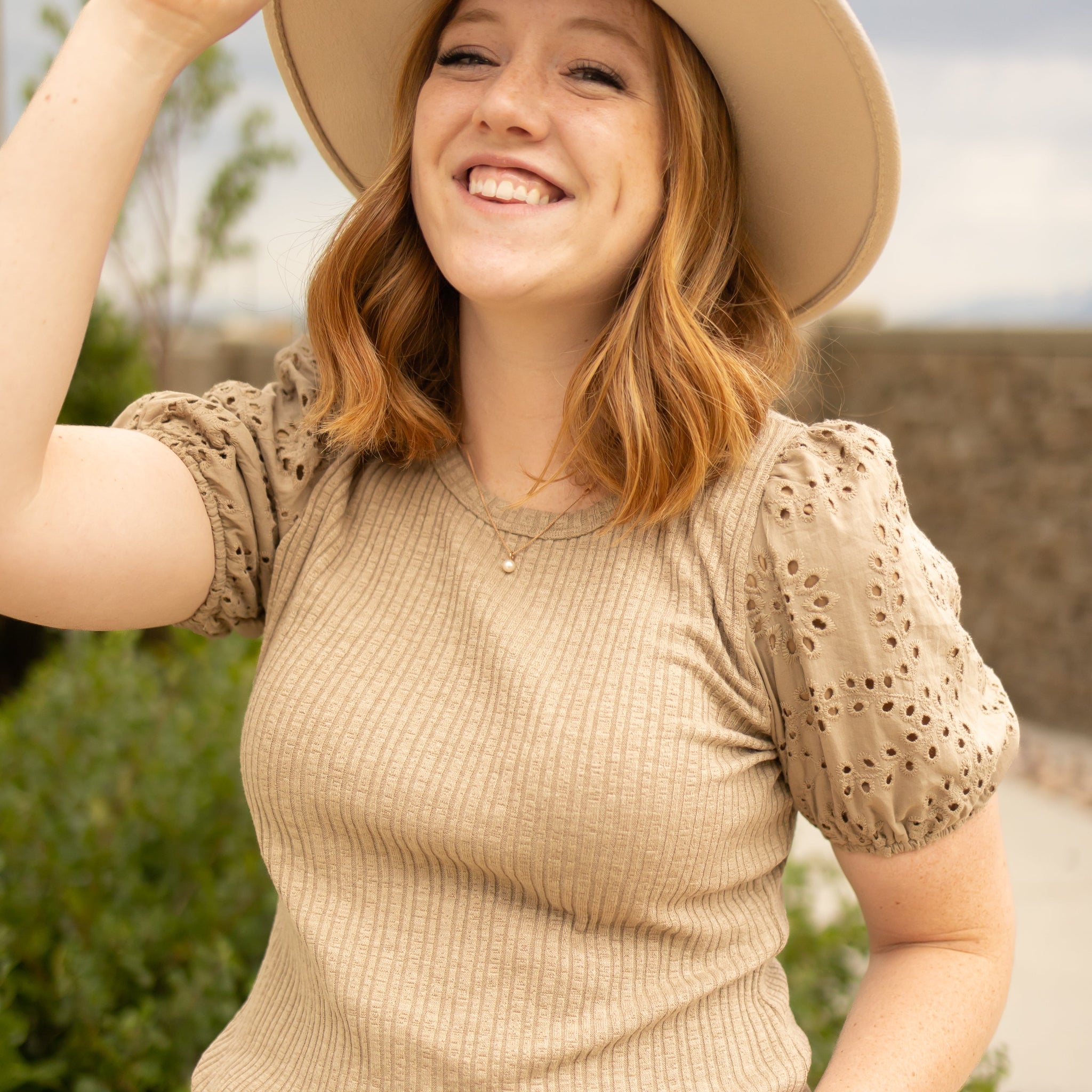 Jemma Taupe Top