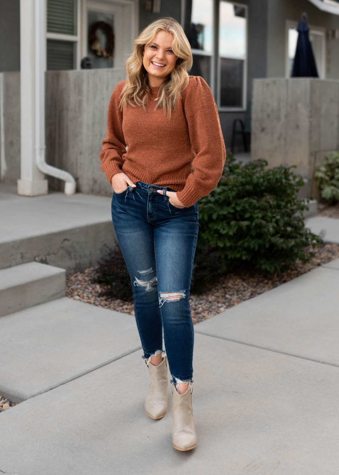 Jenna Camel Knit Sweater