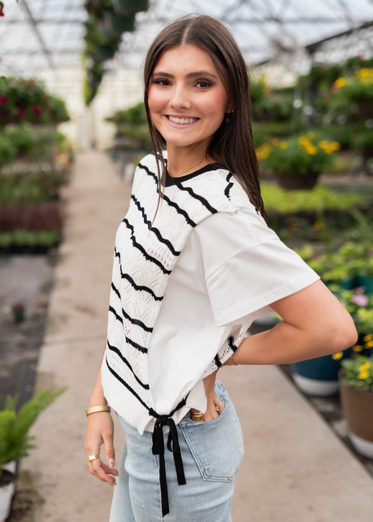 Jennie Striped Crochet Top