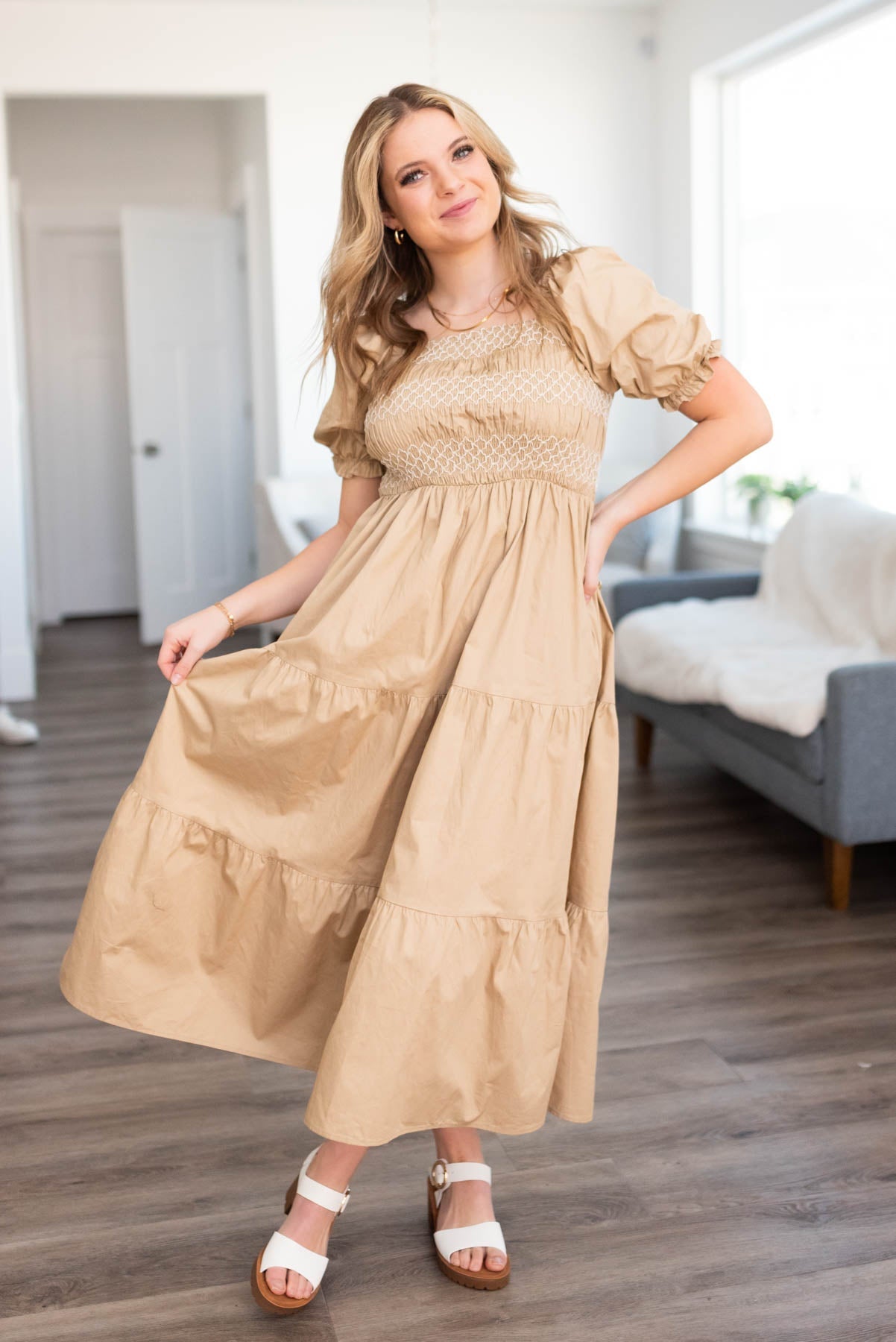 Jericka Taupe Dress