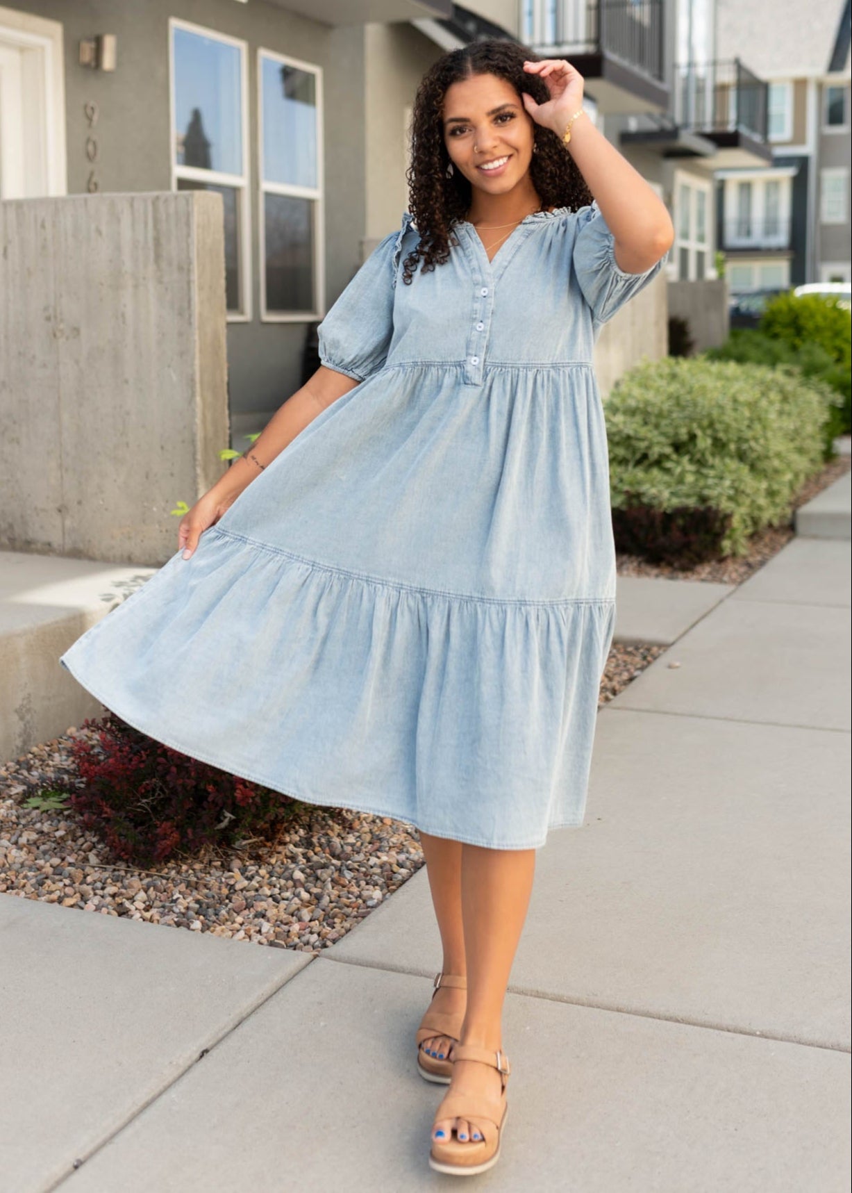 Jesse Chambray Button Down Dress