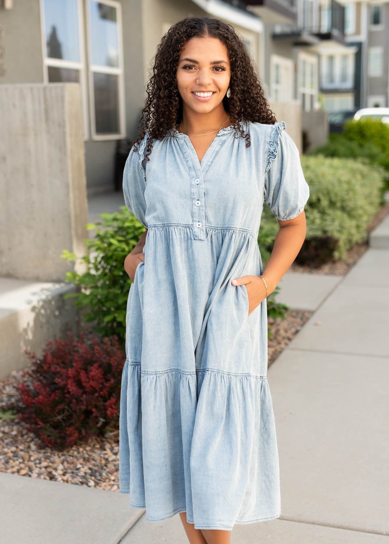 Jesse Chambray Button Down Dress