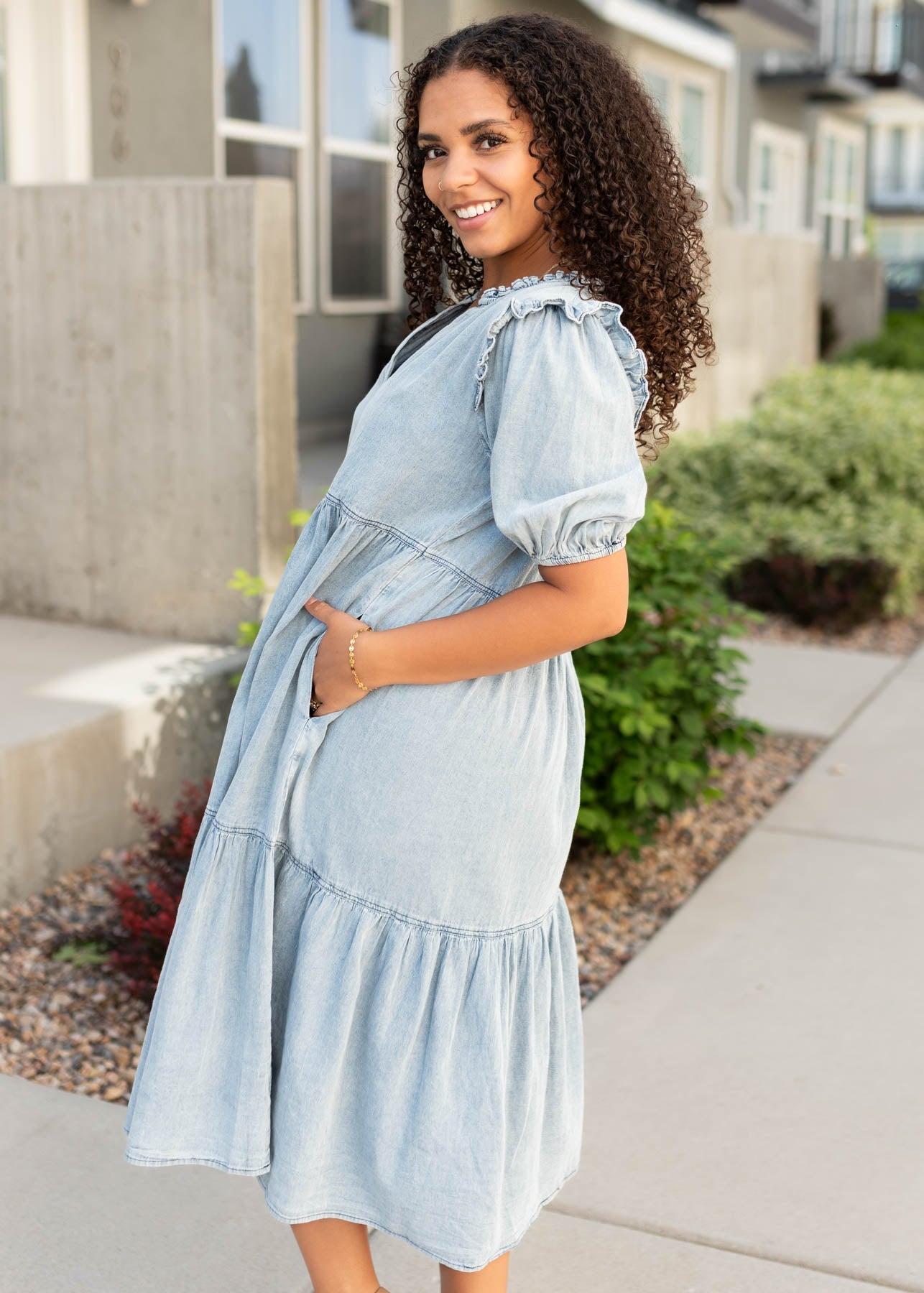Jesse Chambray Button Down Dress