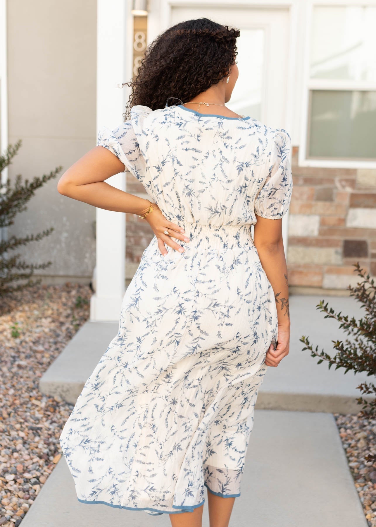 Jillian Cream Floral Dress