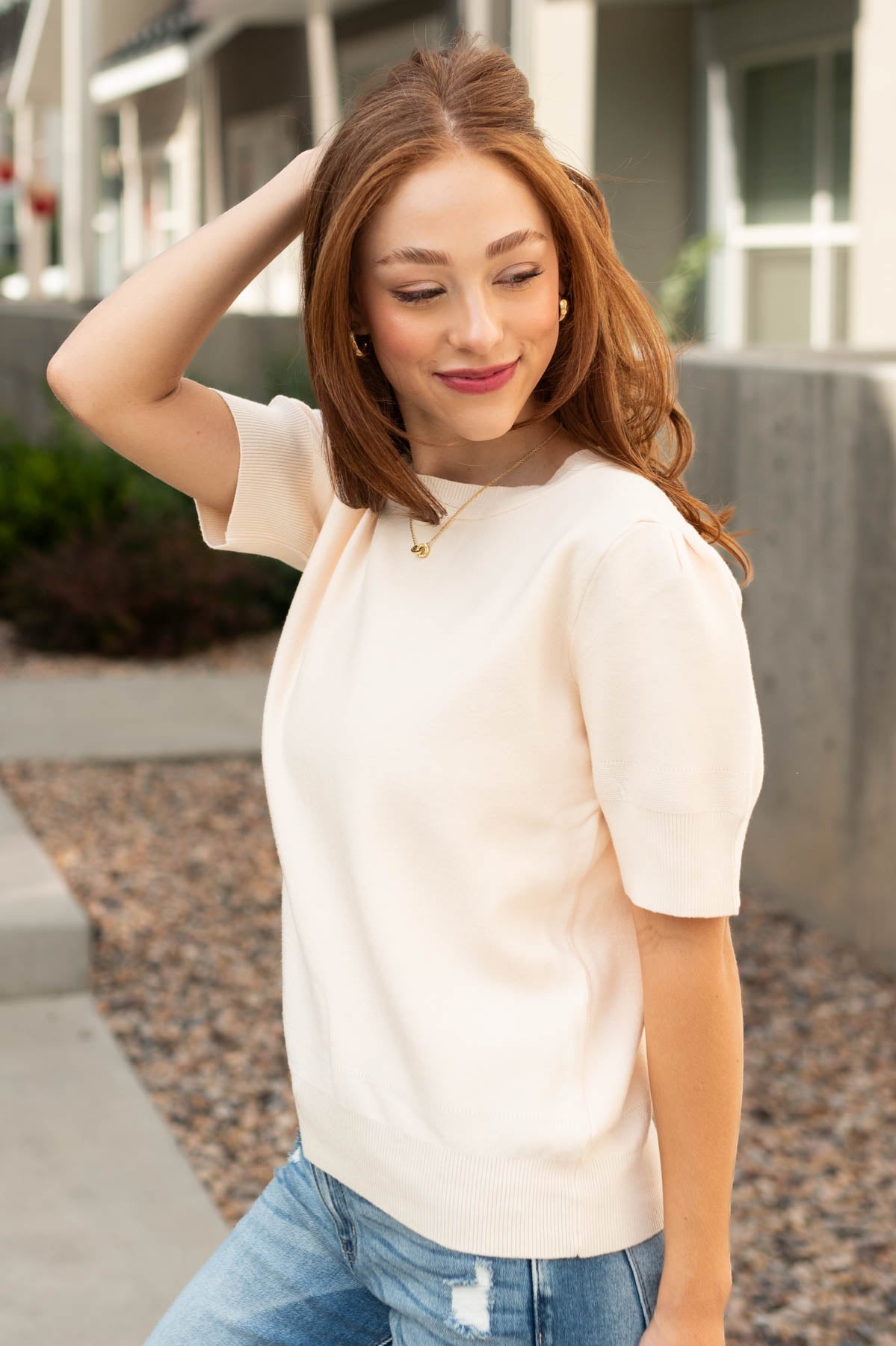 Jinx Ivory Sweater Top