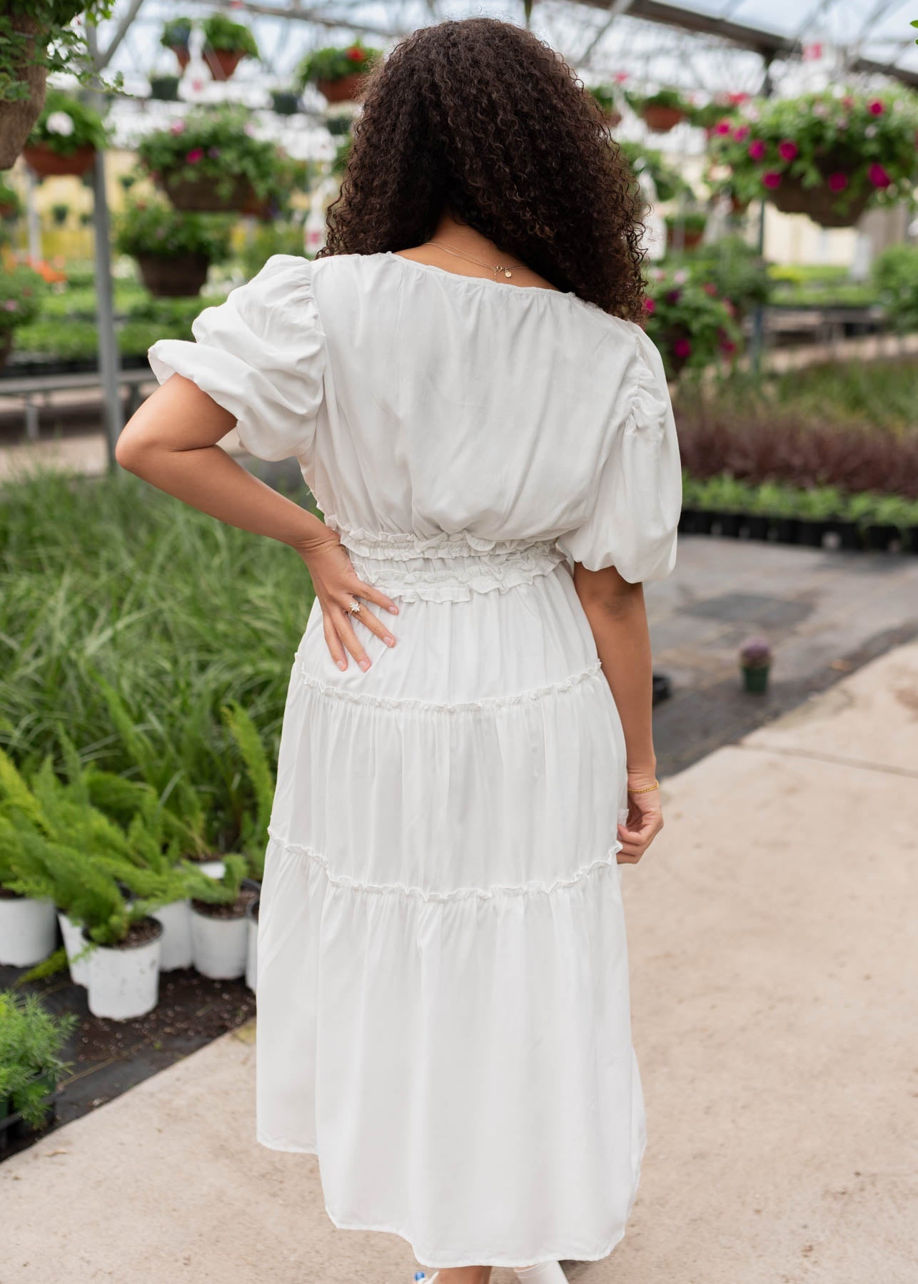 Joanne Ivory V Neck Dress