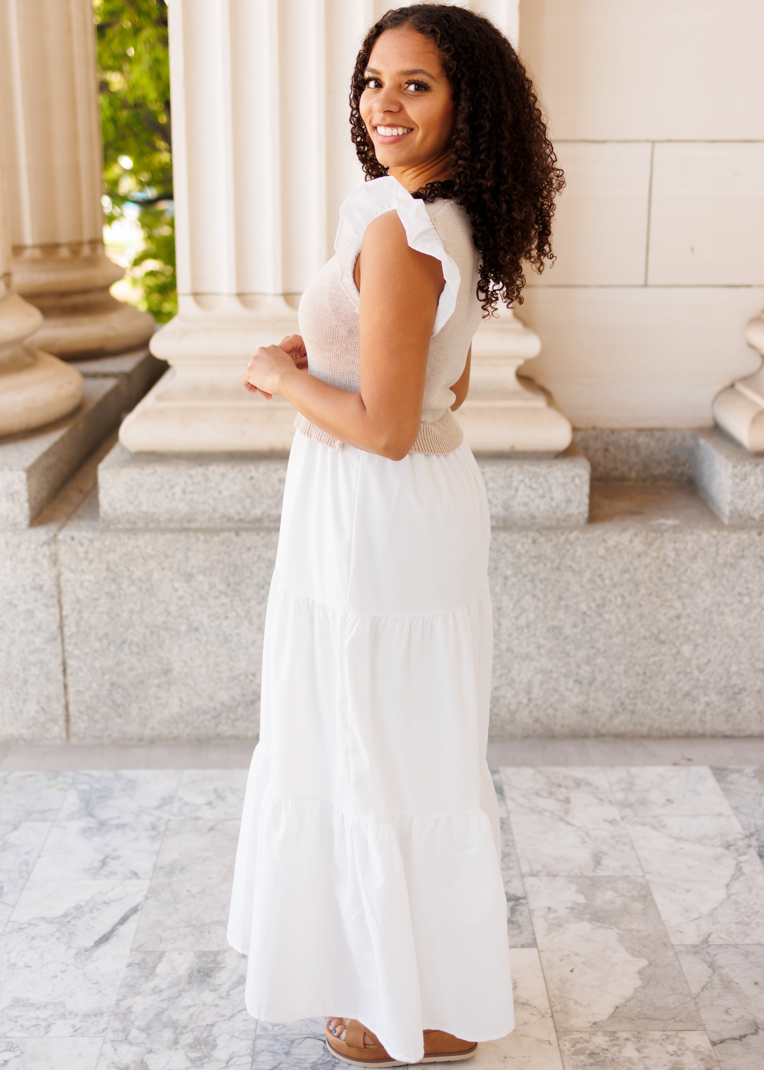 Jody White Sweater Vest Dress
