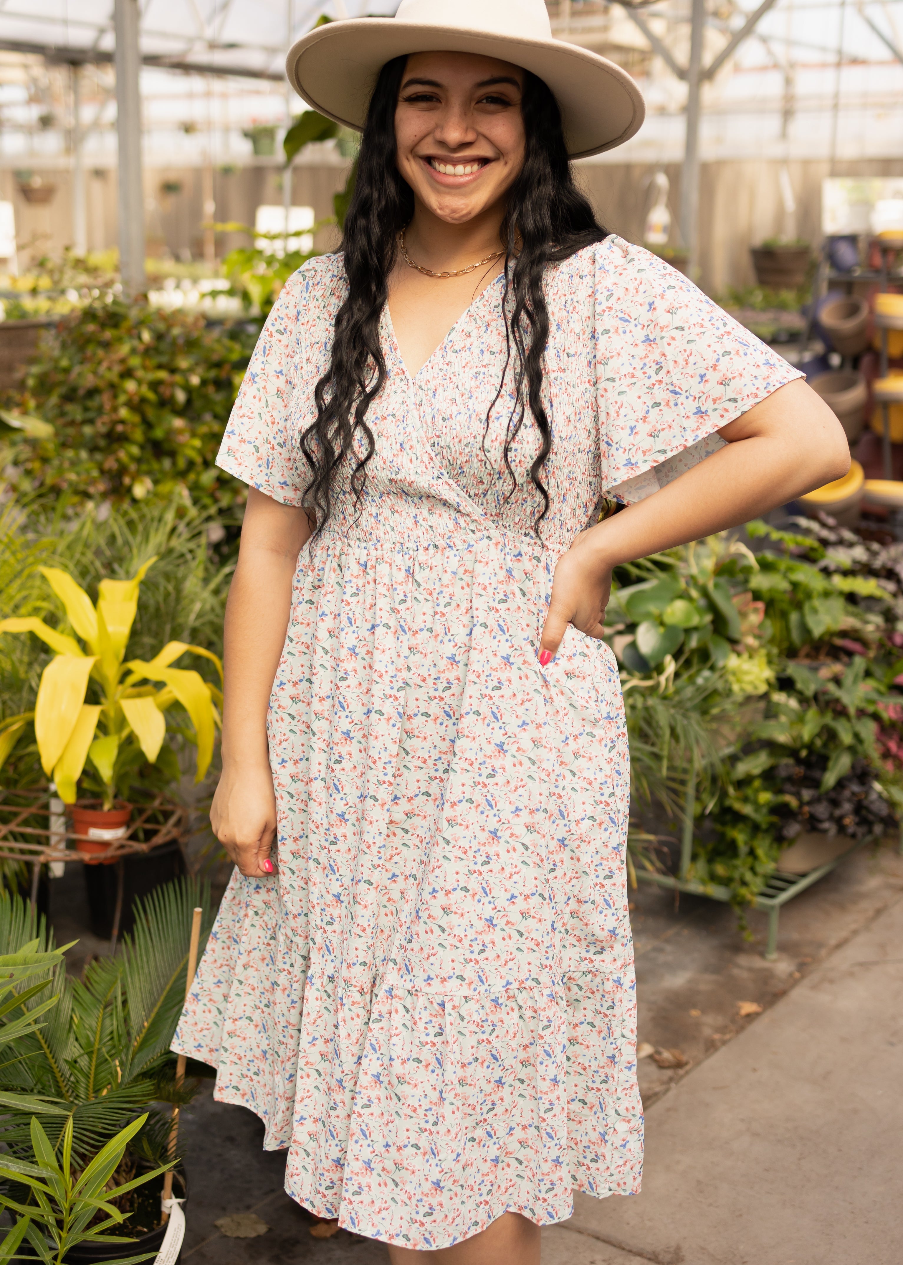 Joelle Mint Floral Dress