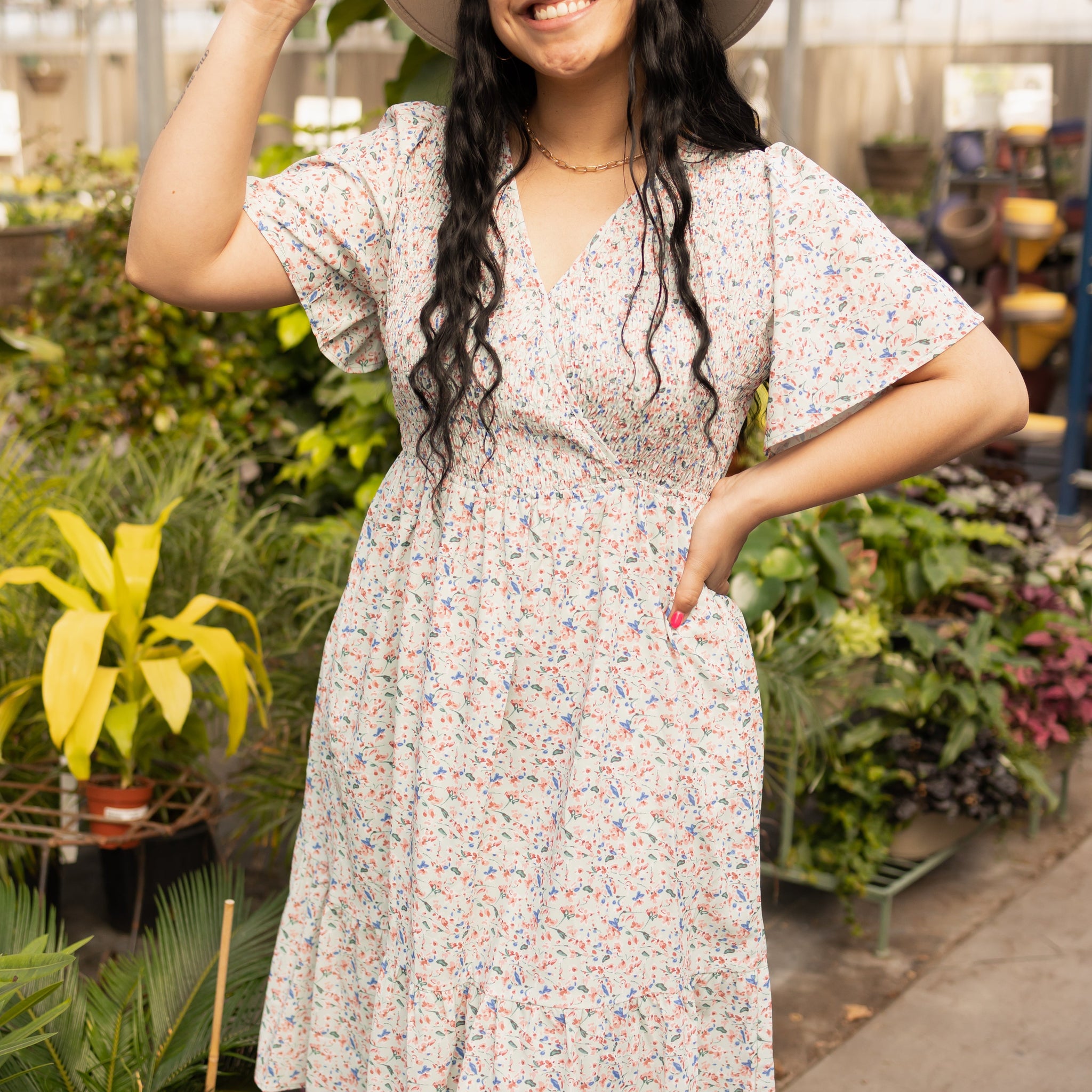 Joelle Mint Floral Dress