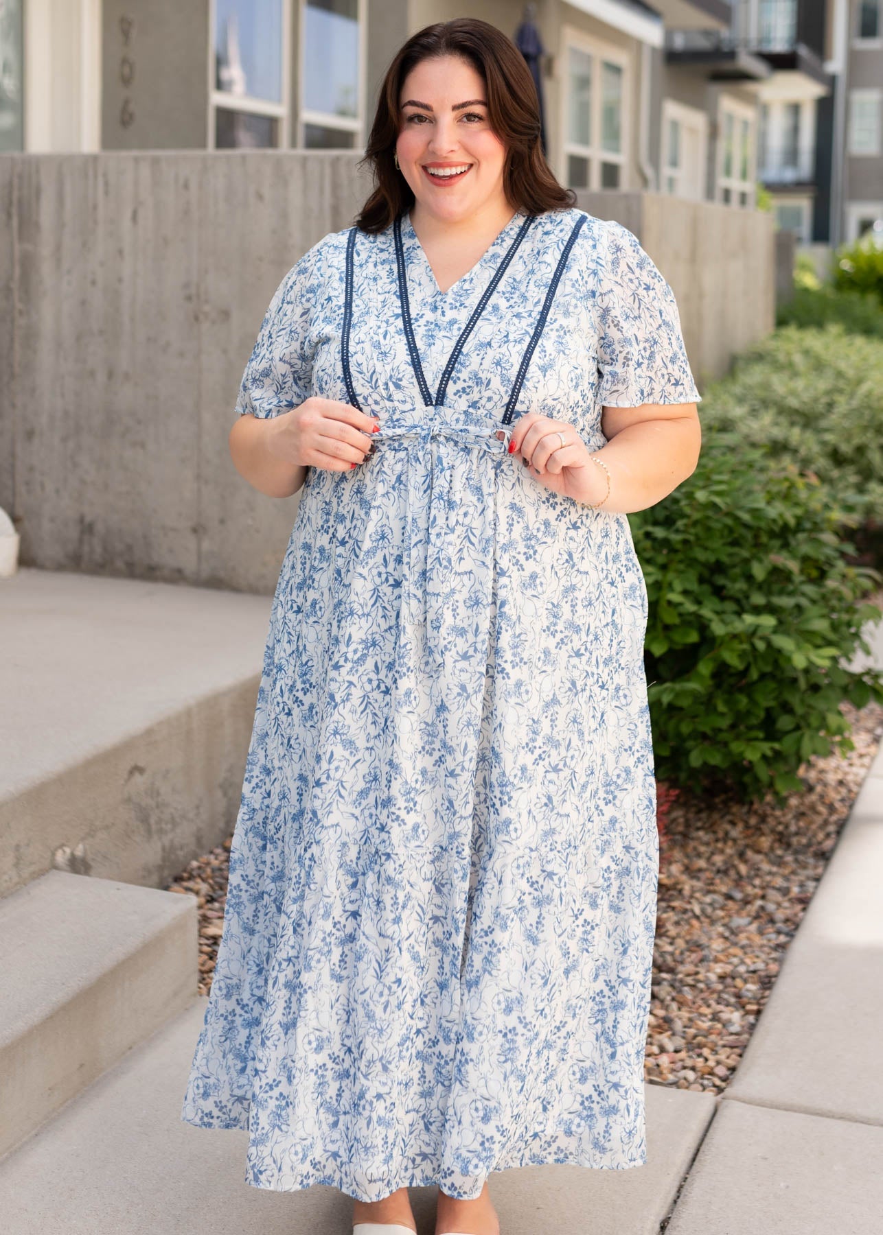 Jolanda Blue Floral Dress