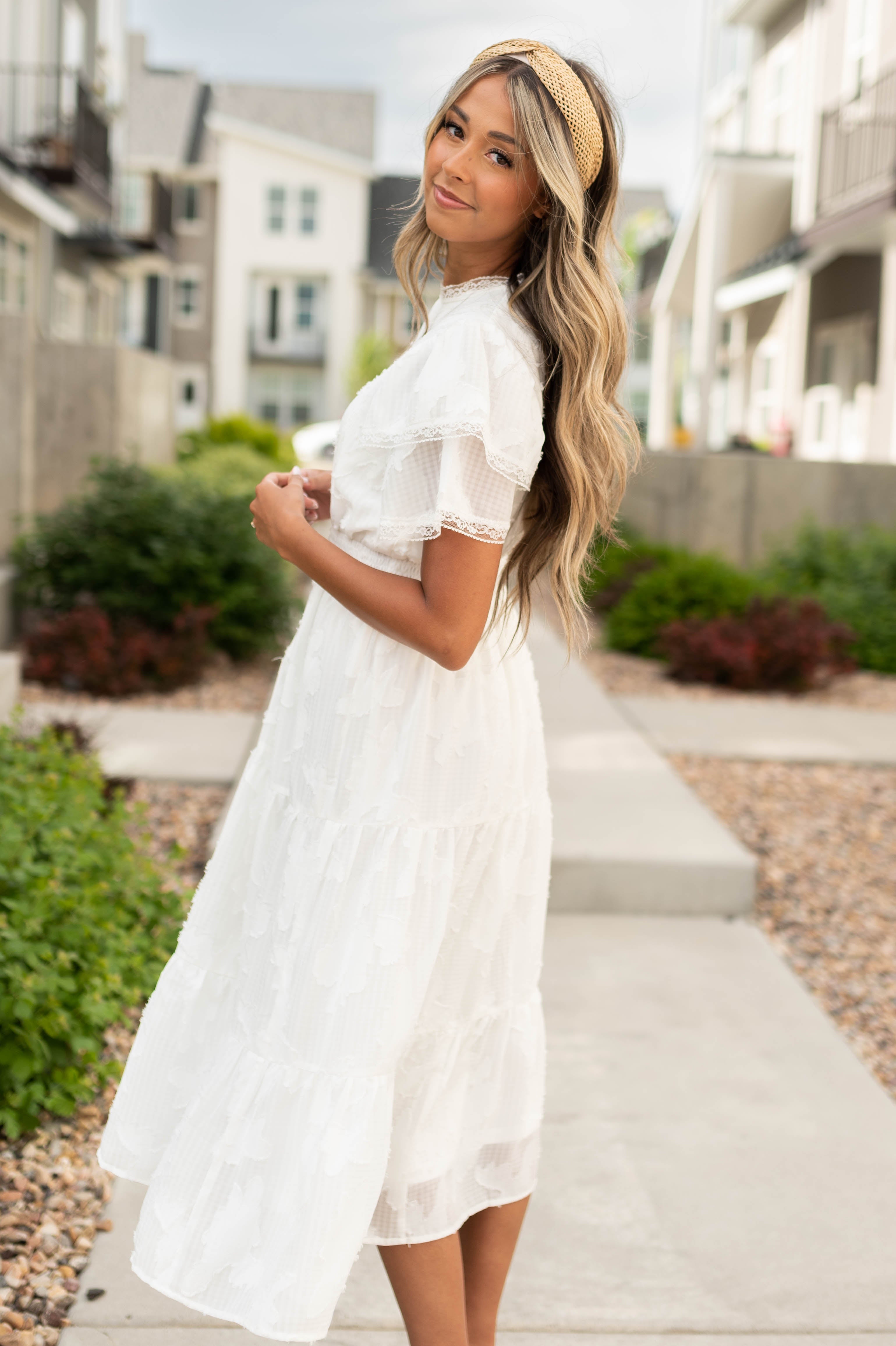 Joni White Floral Dress