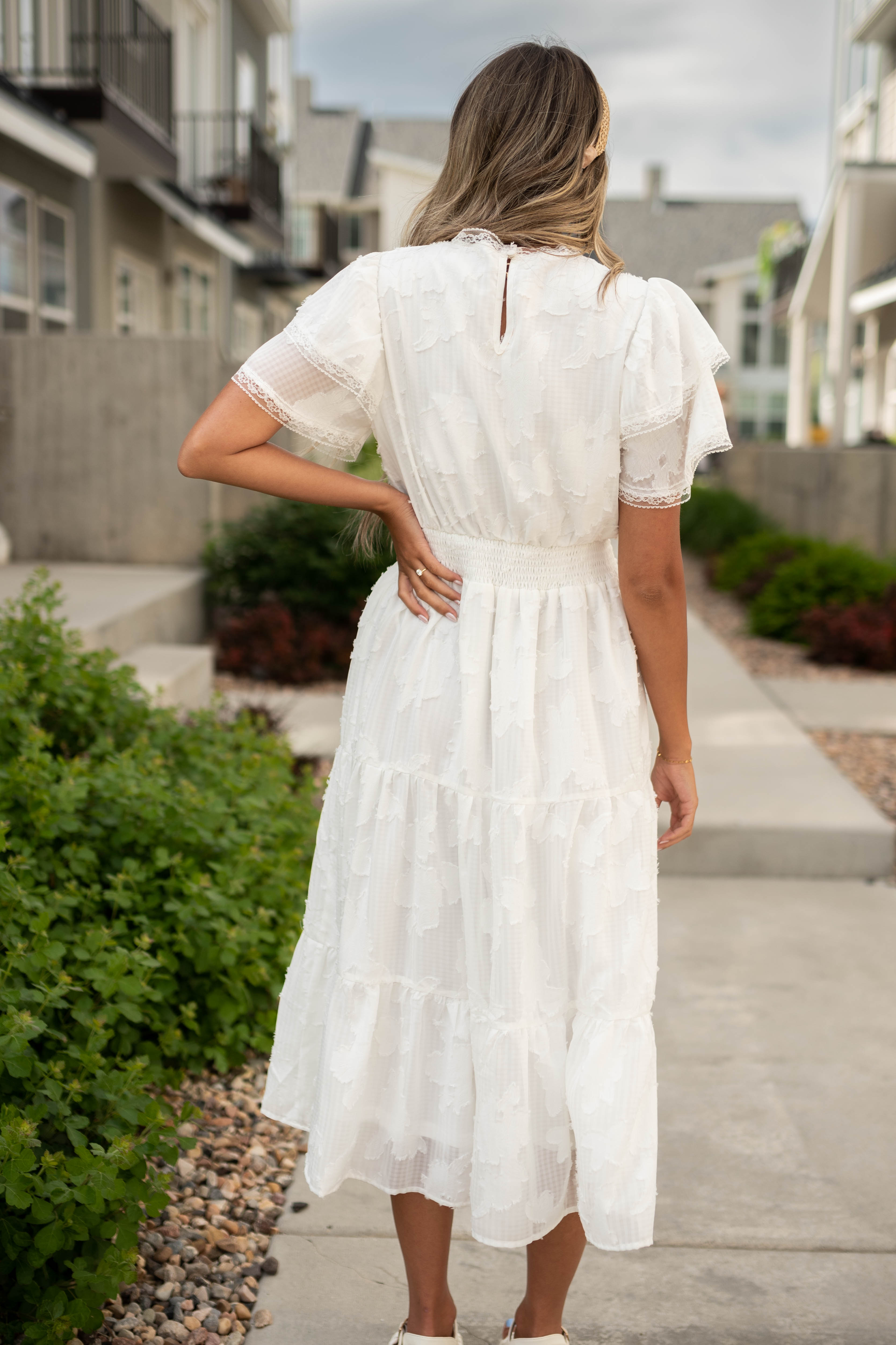 Joni White Floral Dress